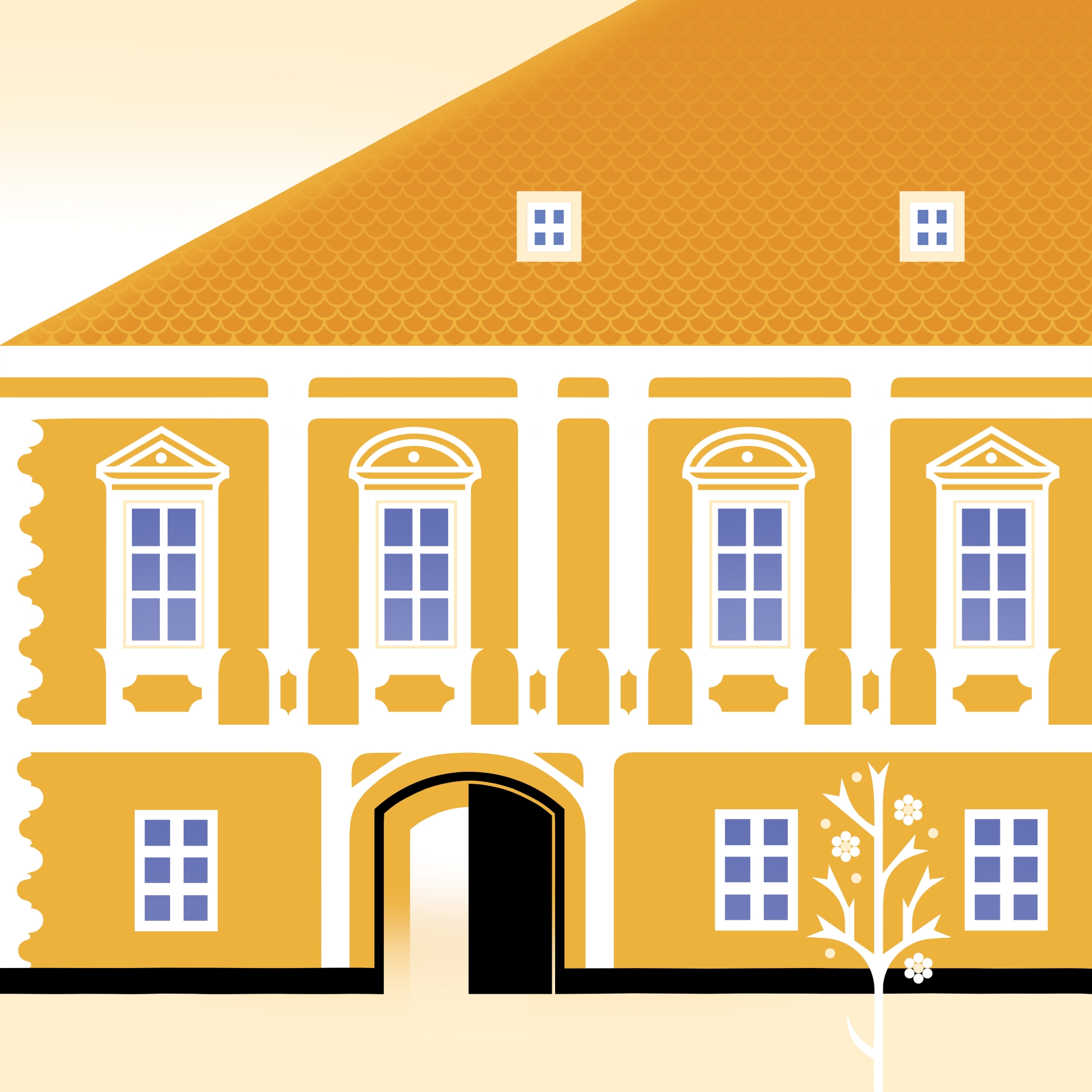 ilustrace kolekce Spektrum (Soolista for Nautis) a leporela Vzory a tvary a Domeček Josefa Hoffmana (Moravská galerie v Brně)