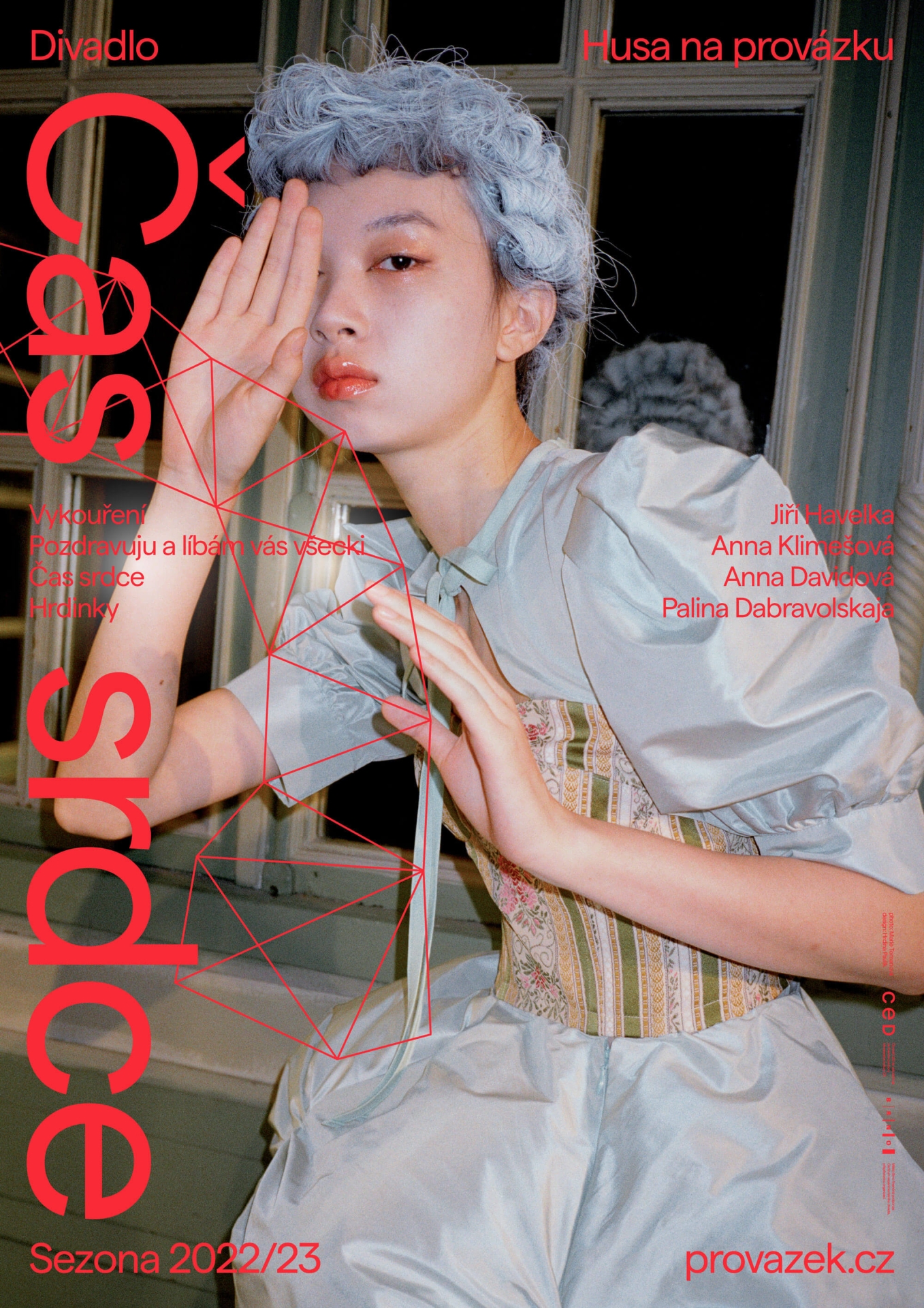fotografie Alessandro Michele a Jared Leto pro Gucci a Stanley Tucci pro GQ Italia – Men of the Year a kampaň Čas srdce pro sezónu 2022/2023 Divadla Husa na provázku