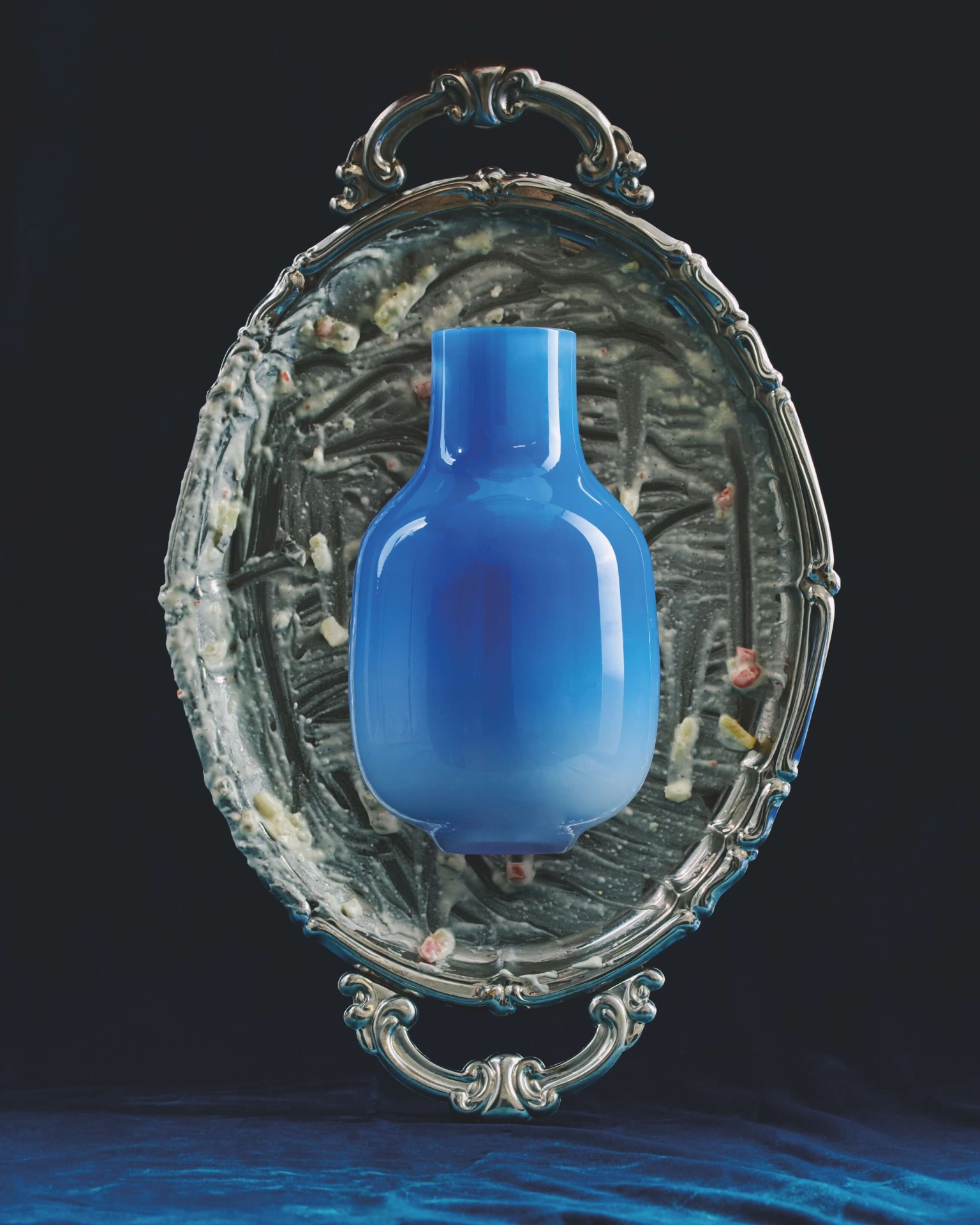 Amalín collection of vases, Svaté střevo light object for Goodlok, Opaline set of glasses and vases
