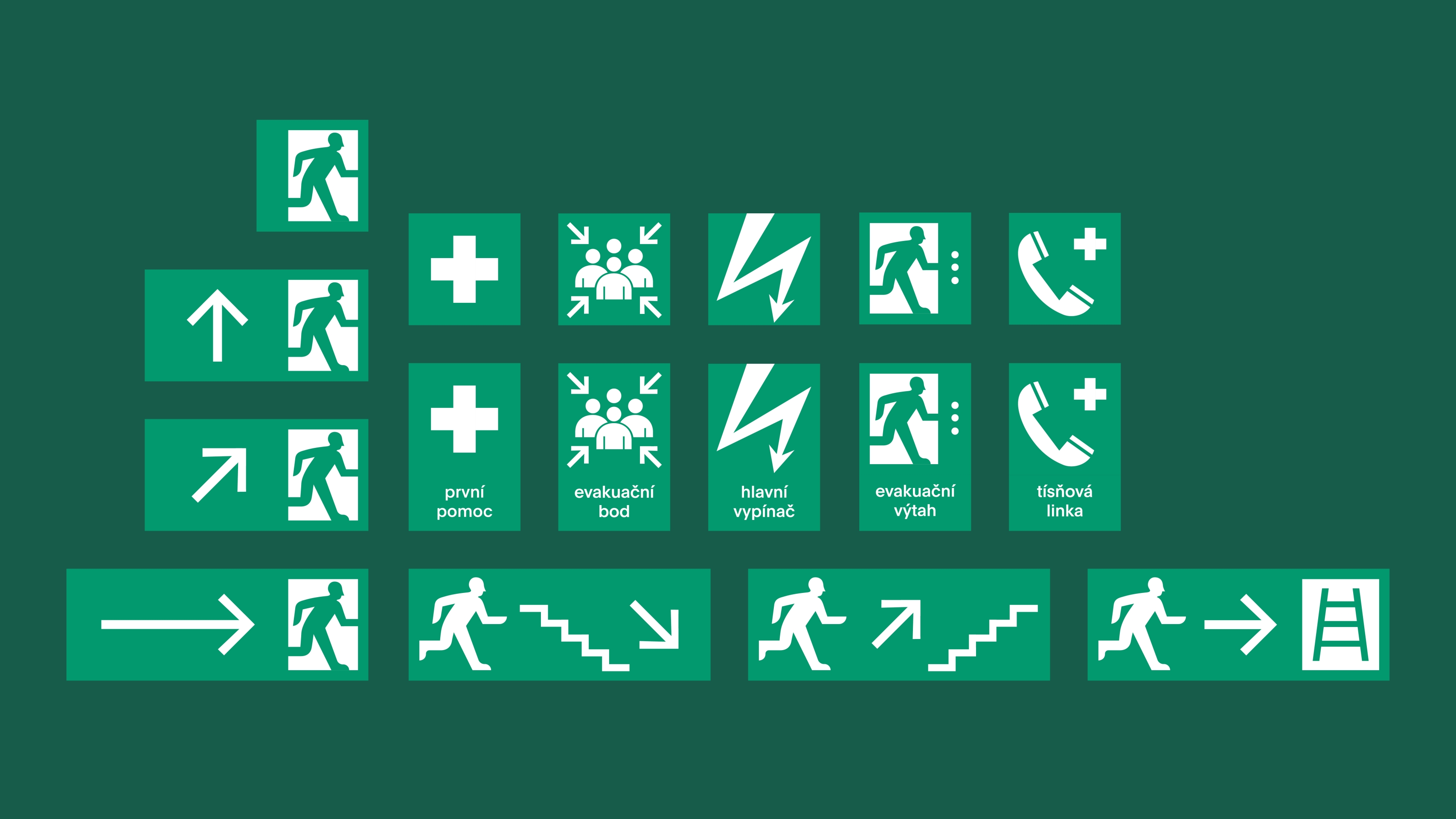 orientation system and color concept for the interiors of Děčín Hospital