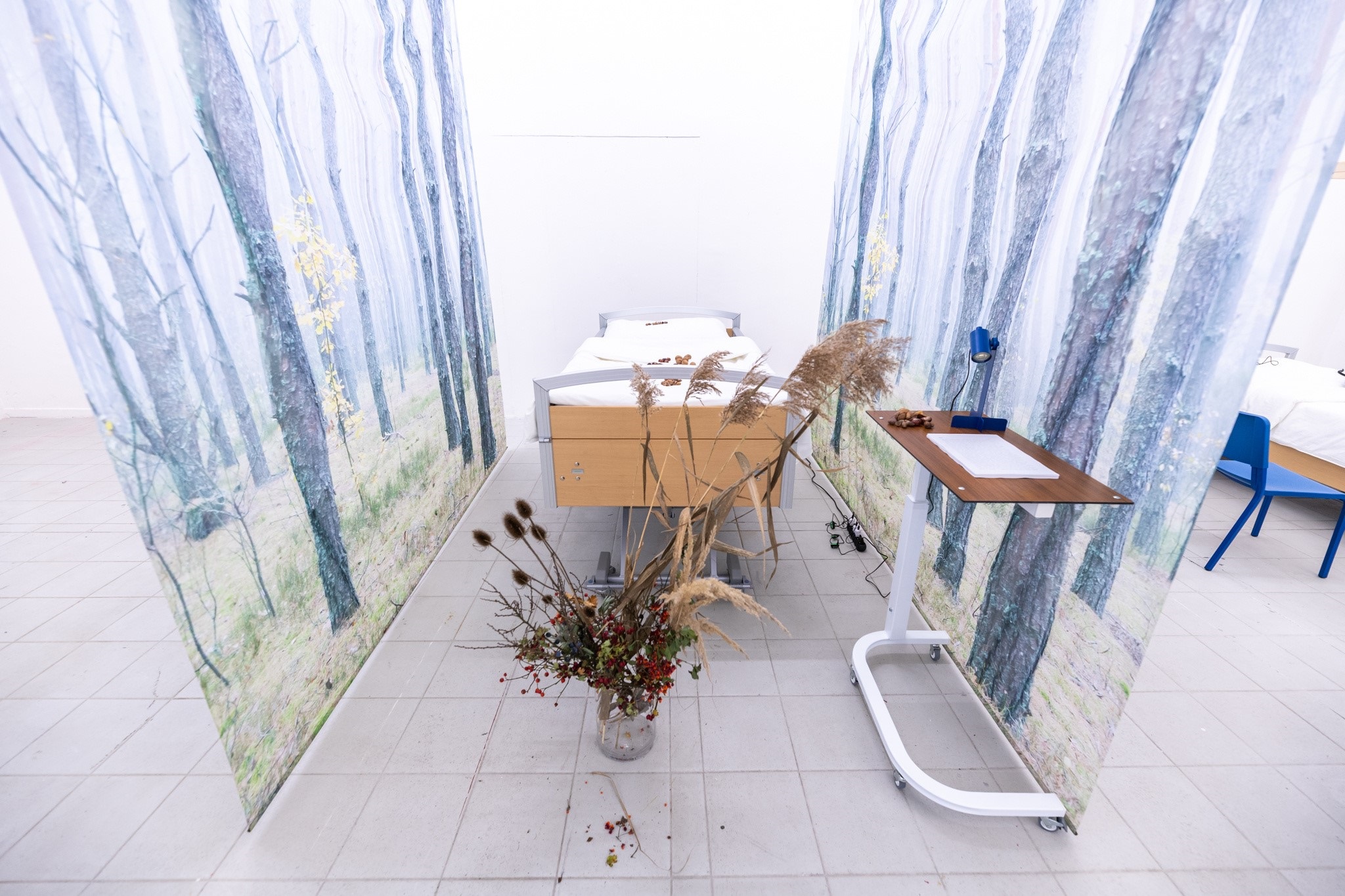 set design instalace Cabinets of Reminiscence pro Bommu na Designbloku 2025 a architektura výstavy Insitut blízkosti