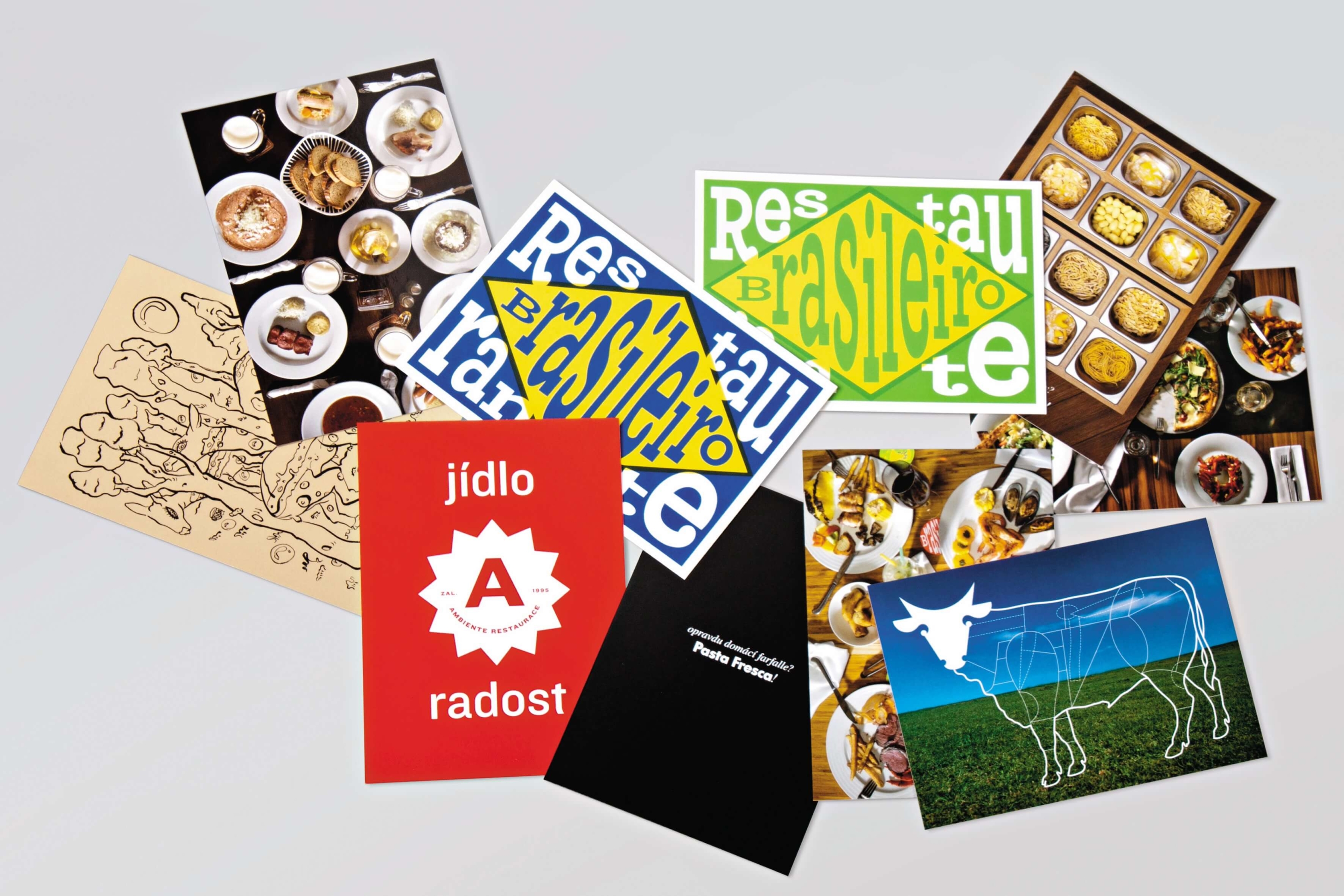 redesign of Ambiente restaurants and the book Naprej!