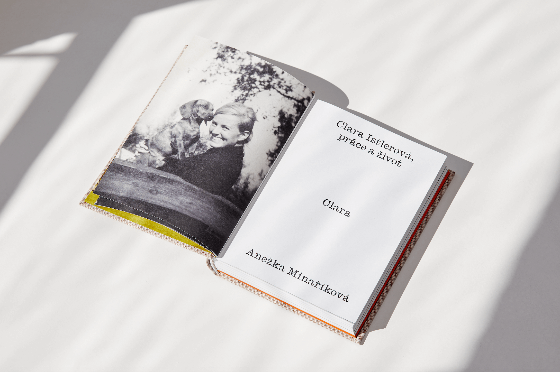 graphic design for the book Clara / Clara Istlerová, práce a život (UMPRUM)