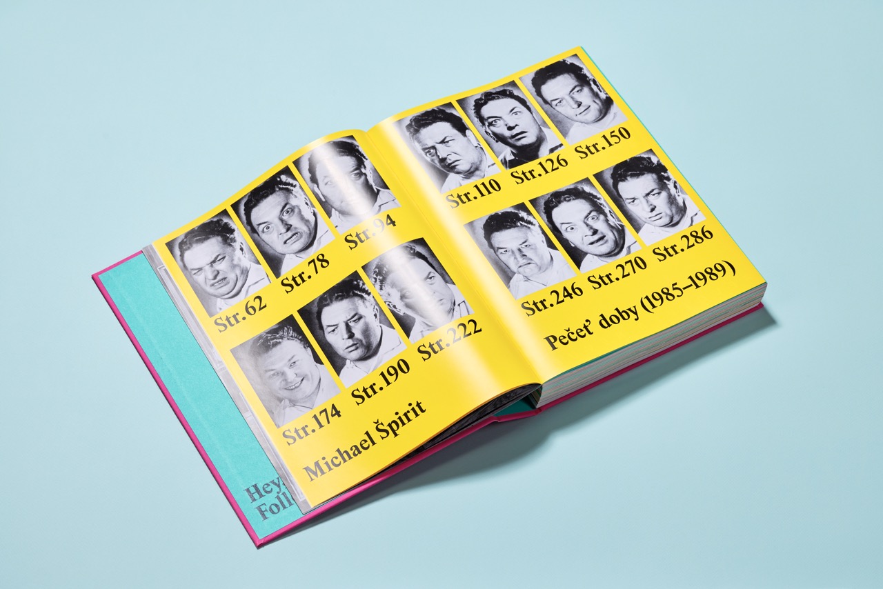 grafické zpracování knihy Revolver Revue: Out Of Ghetto Magazine – Jak se dělal samizdat (Viktor Karlík, Michael Špirit, Revolver Revue)