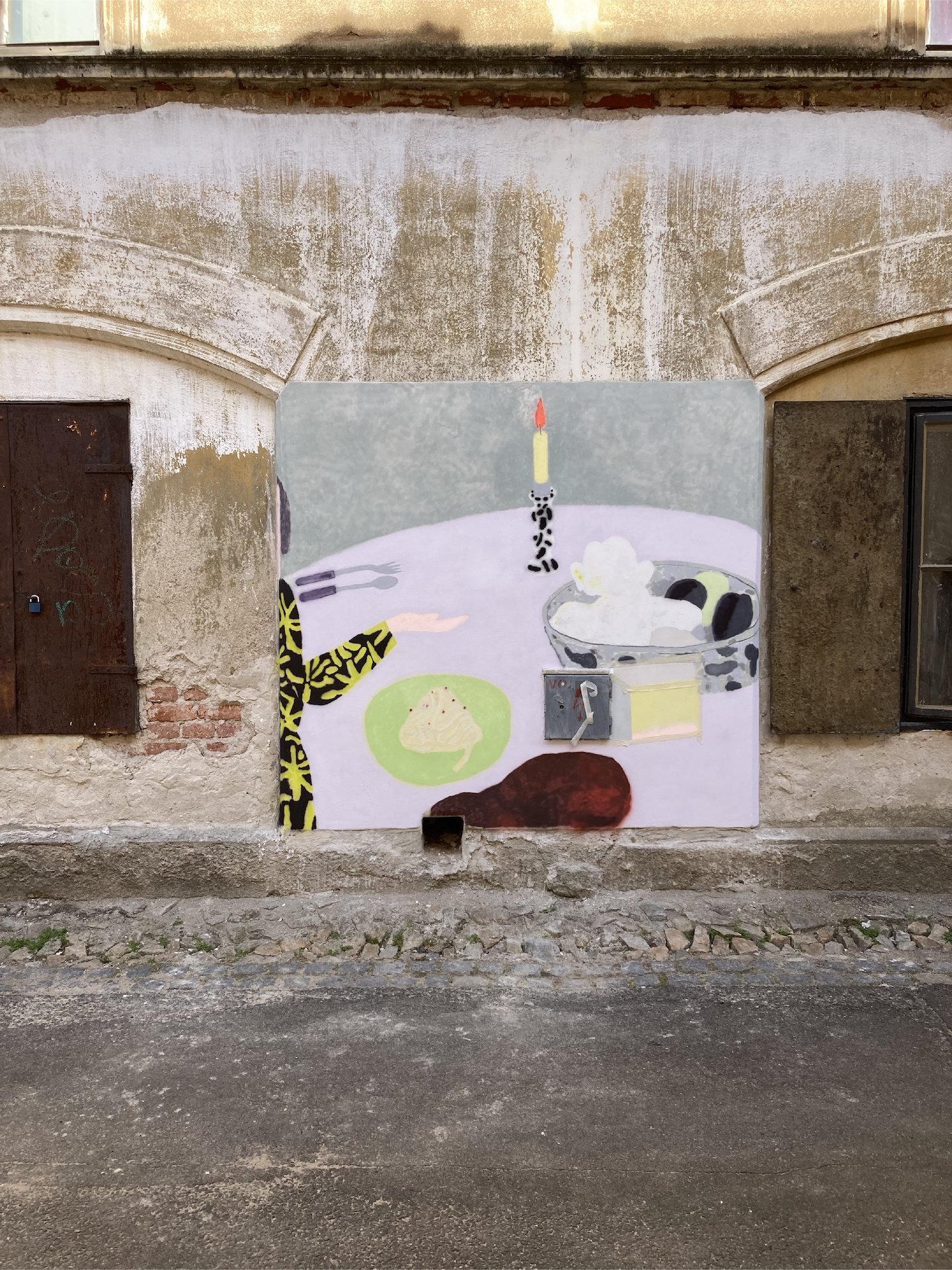 murály pro festival Tabook a To feed the hand that feeds you pro MeetFactory