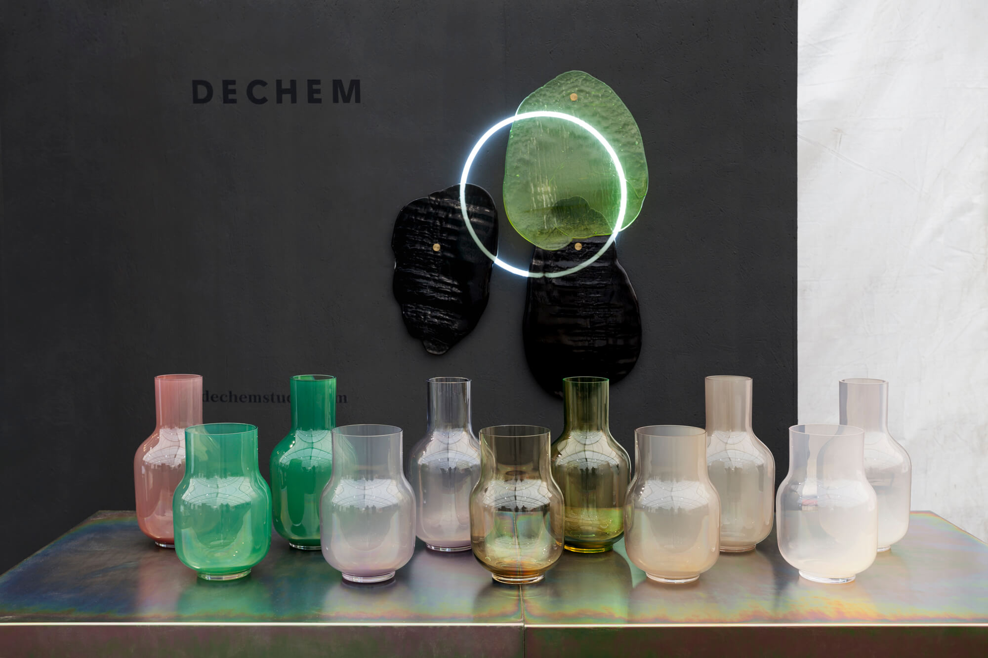 Stratos and Kono lightings, Roura vase and 2019 vases