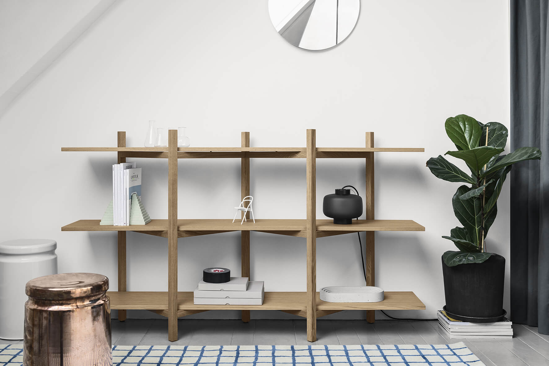 Koski interactive game, Zig Zag shelf system (HEM)