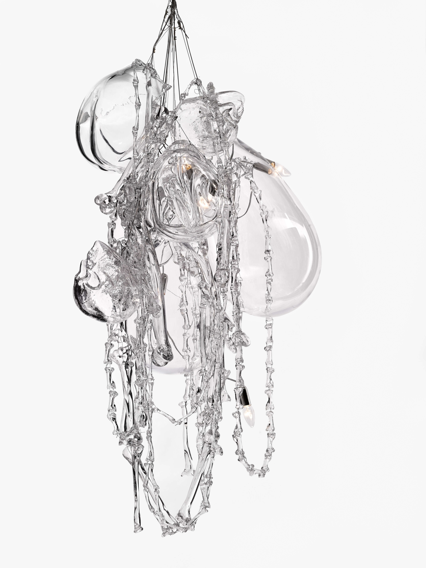 Memento Mori and Vortex lightings (Lasvit) and light object Slunečnice (Designblok)