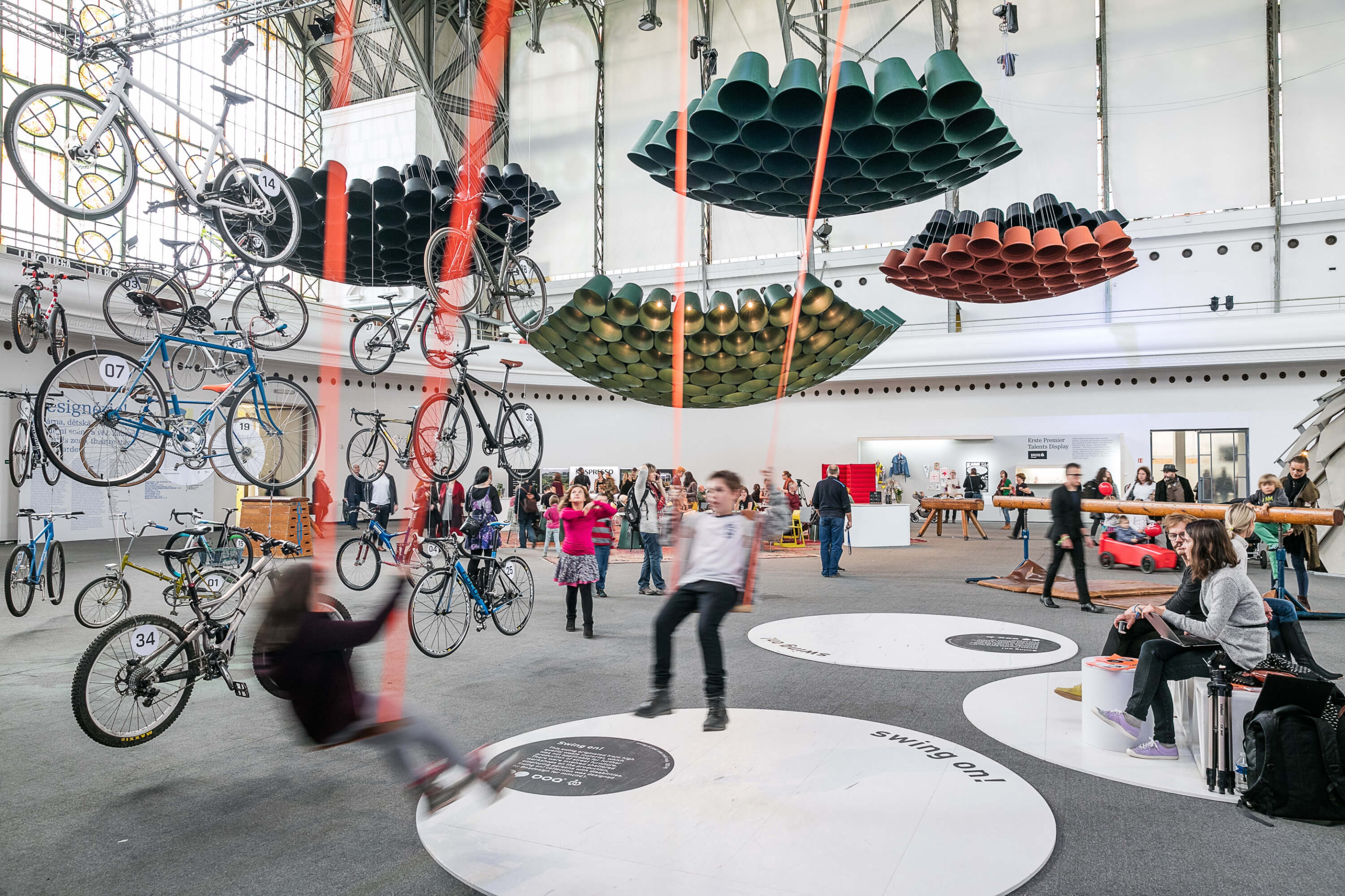 Memento Mori and Vortex lightings (Lasvit) and light object Slunečnice (Designblok)