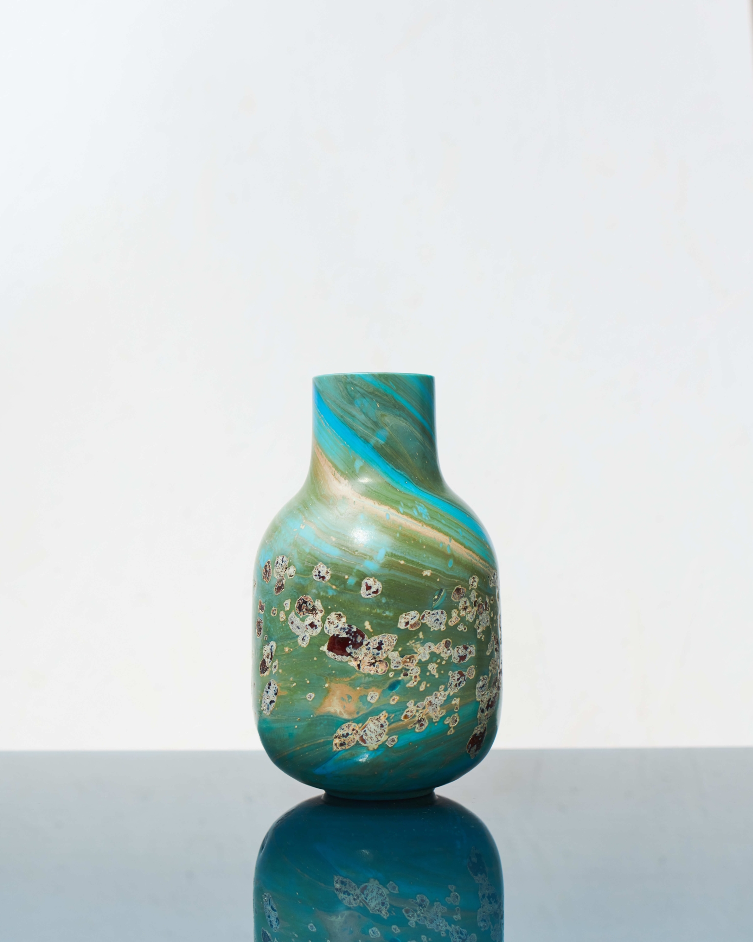 Amalín collection of vases, Svaté střevo light object for Goodlok, Opaline set of glasses and vases