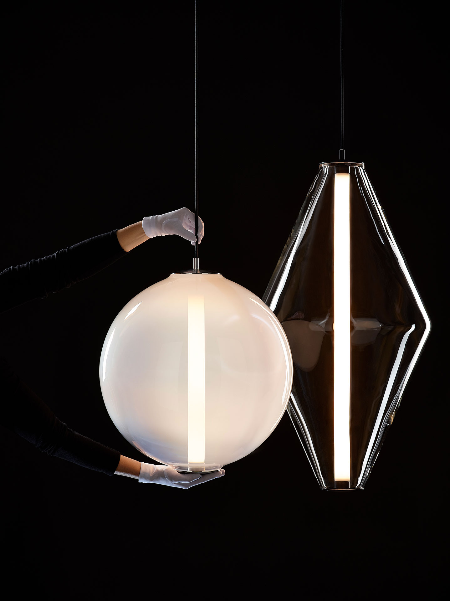Ama and Buoy (Bomma) lighting collections and the Odyssey light (Designblok Cosmos)