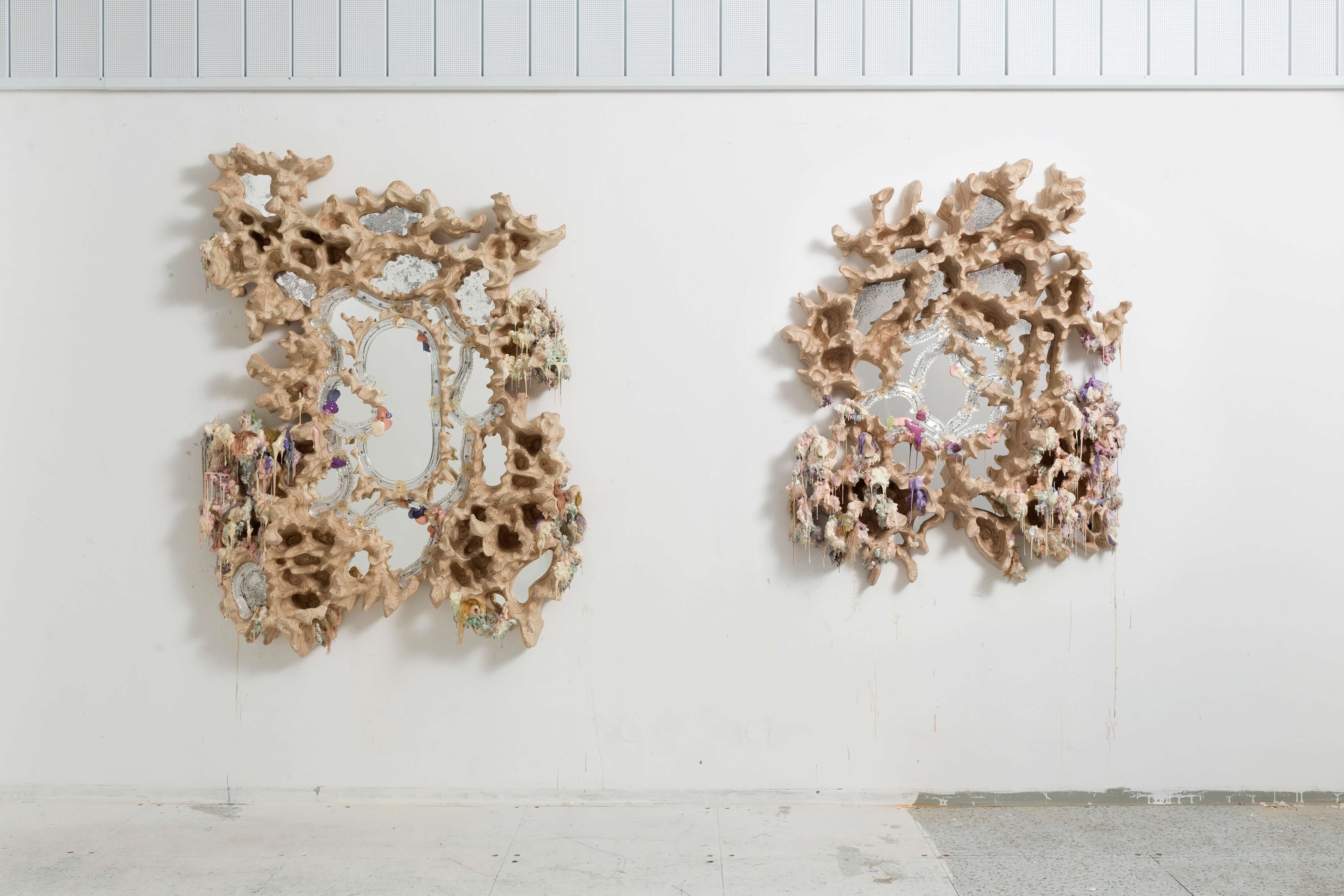 Fading Reflection mirrors and Metamorphosis armchairs for Side Gallery at Design Miami