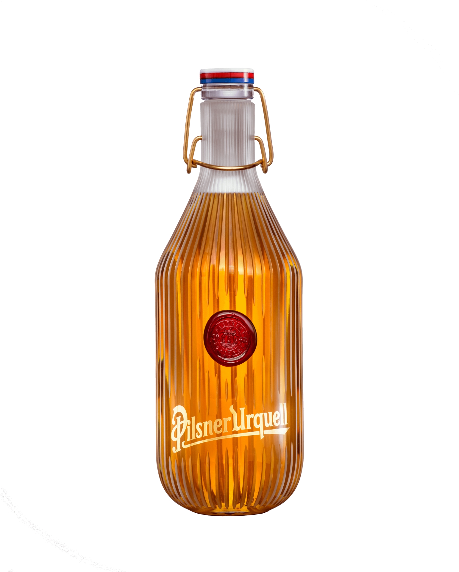 aukční láhev Pilsner Urquell (Bomma), závěsná svítidla Orbital (Bomma)