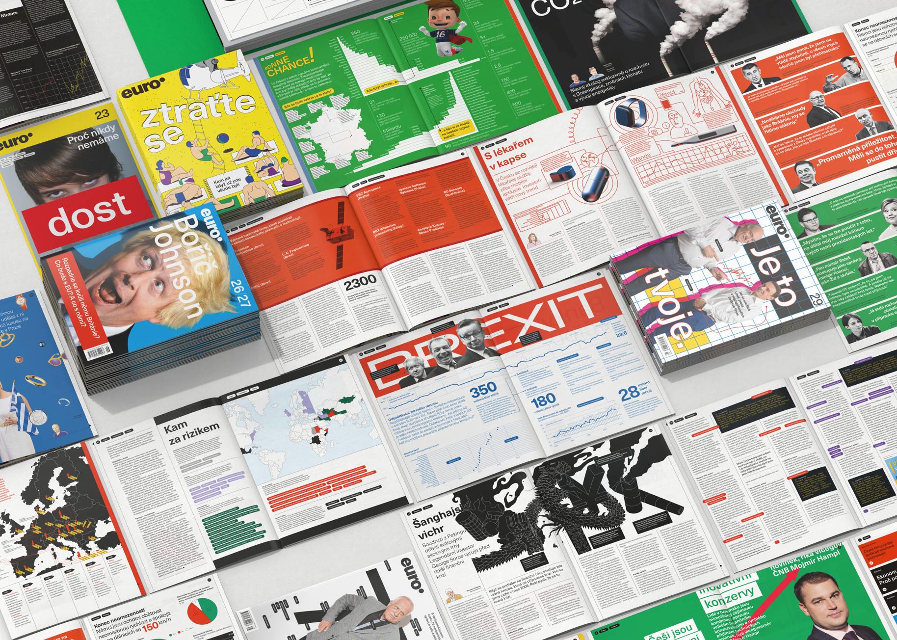 redesign of Euro magazine (Mladá fronta)