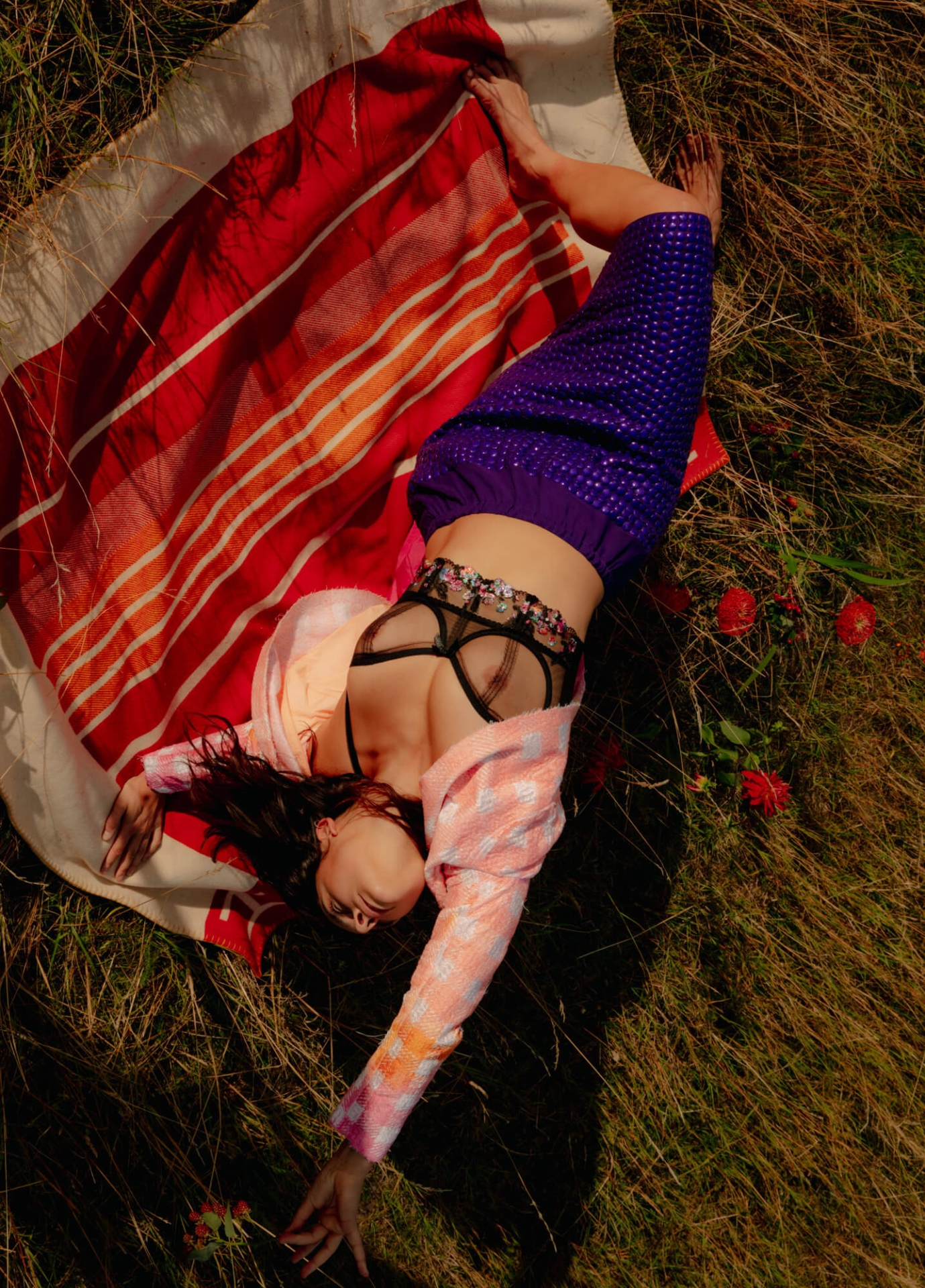 photographs of Katharina Grosse for Vogue Germany and the Spolehnutí editorial for Vogue CS