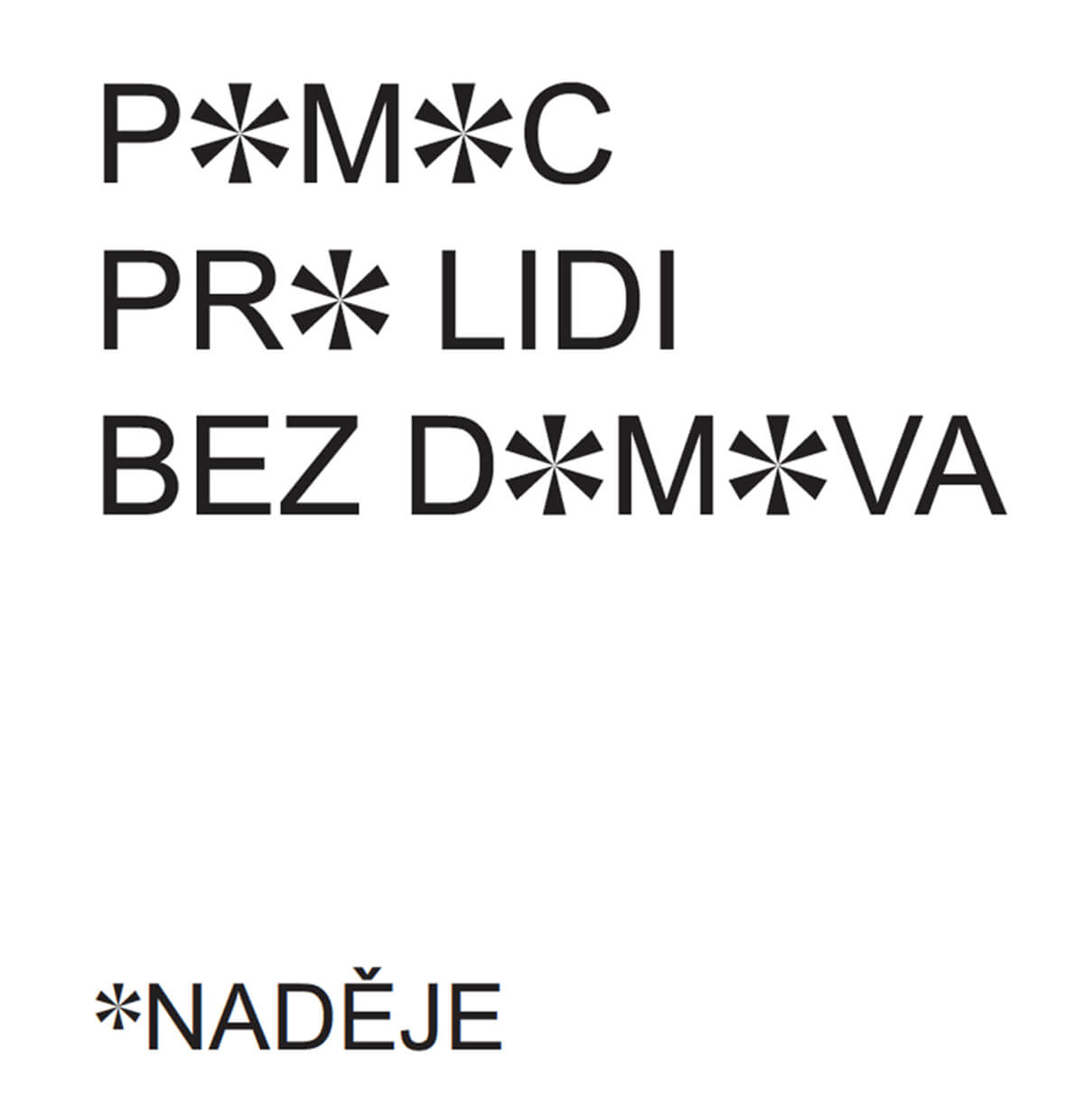 logo and complex visual style for the Naděje NGO 