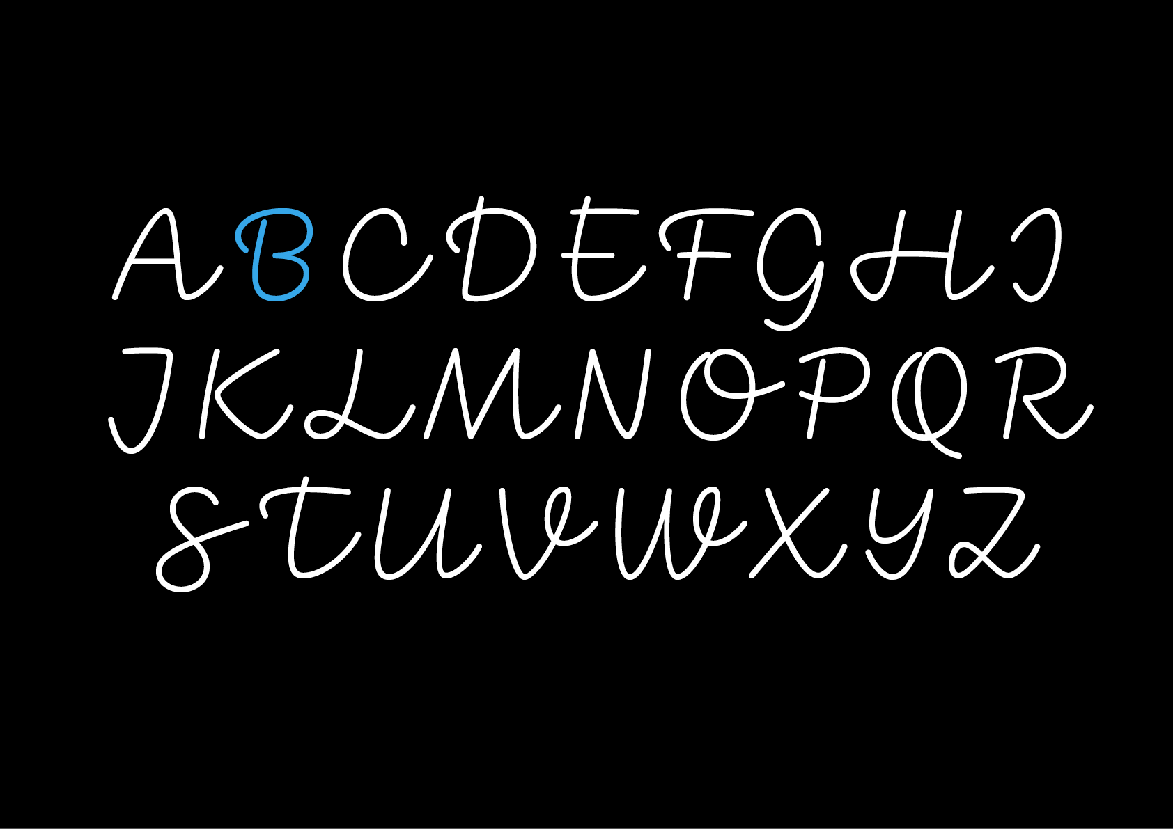 script for practicing handwriting (UMPRUM)