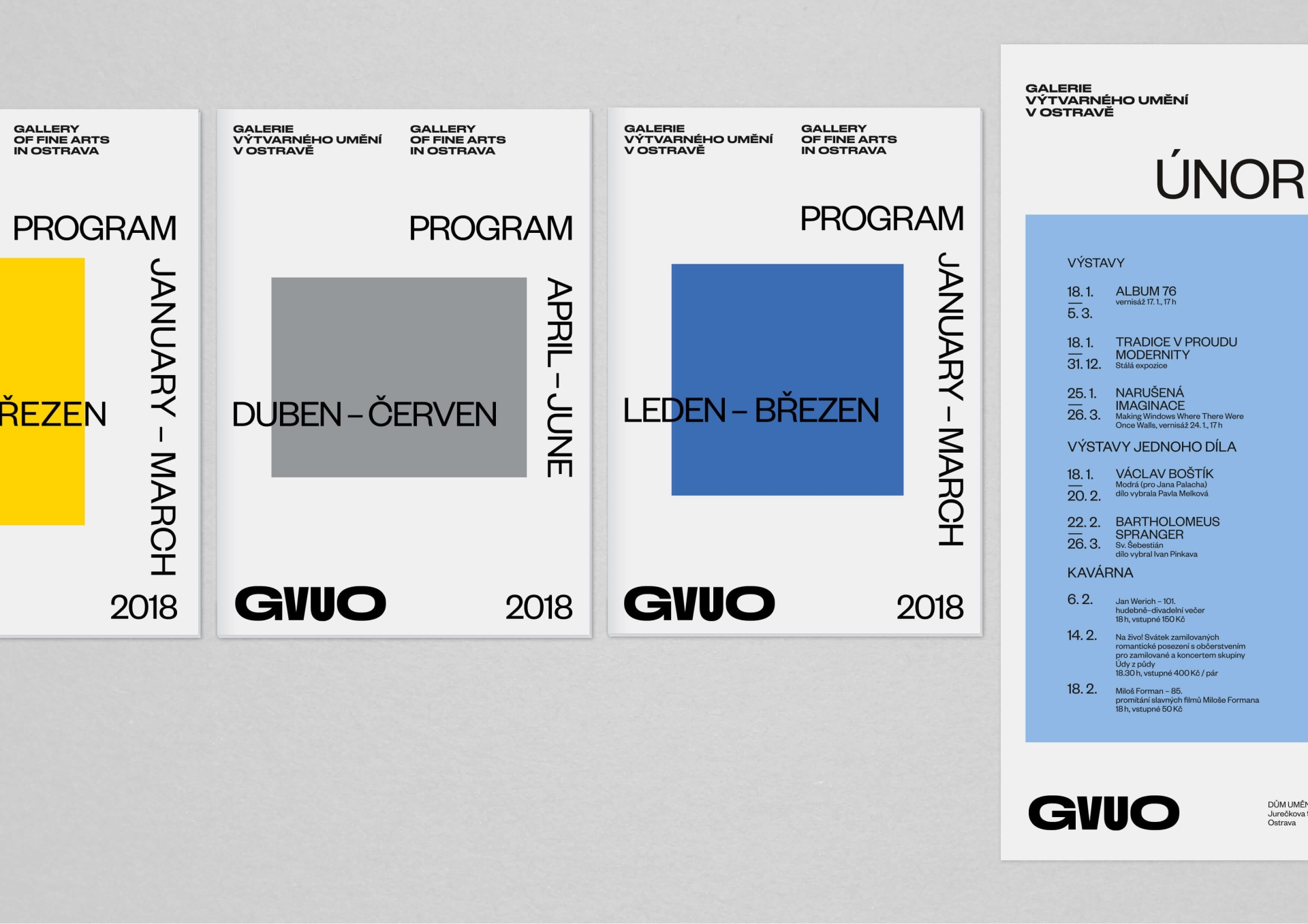 visual identity for Gallery of Fine Arts in Ostrava
