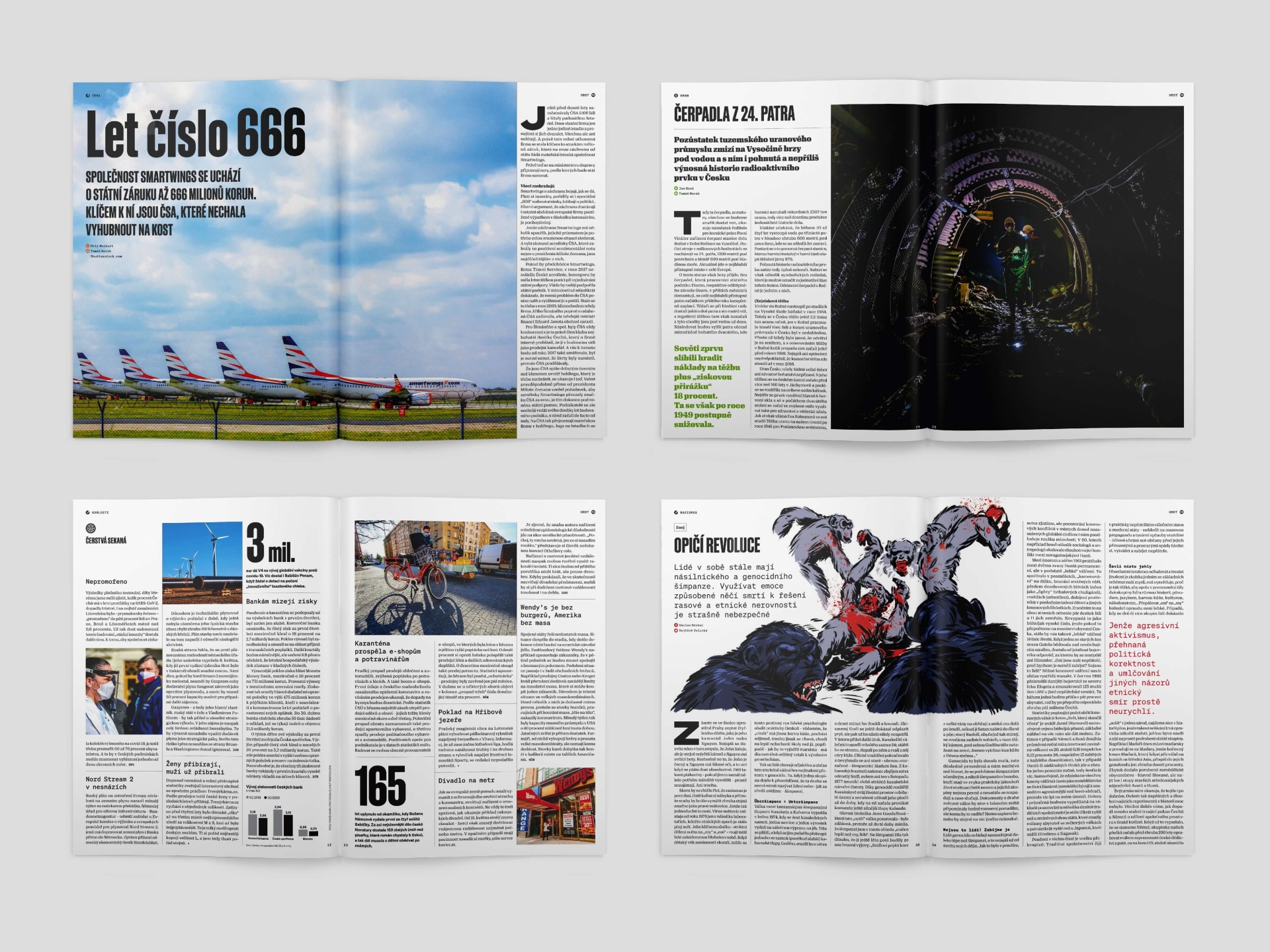 graphic design of Hrot magazine