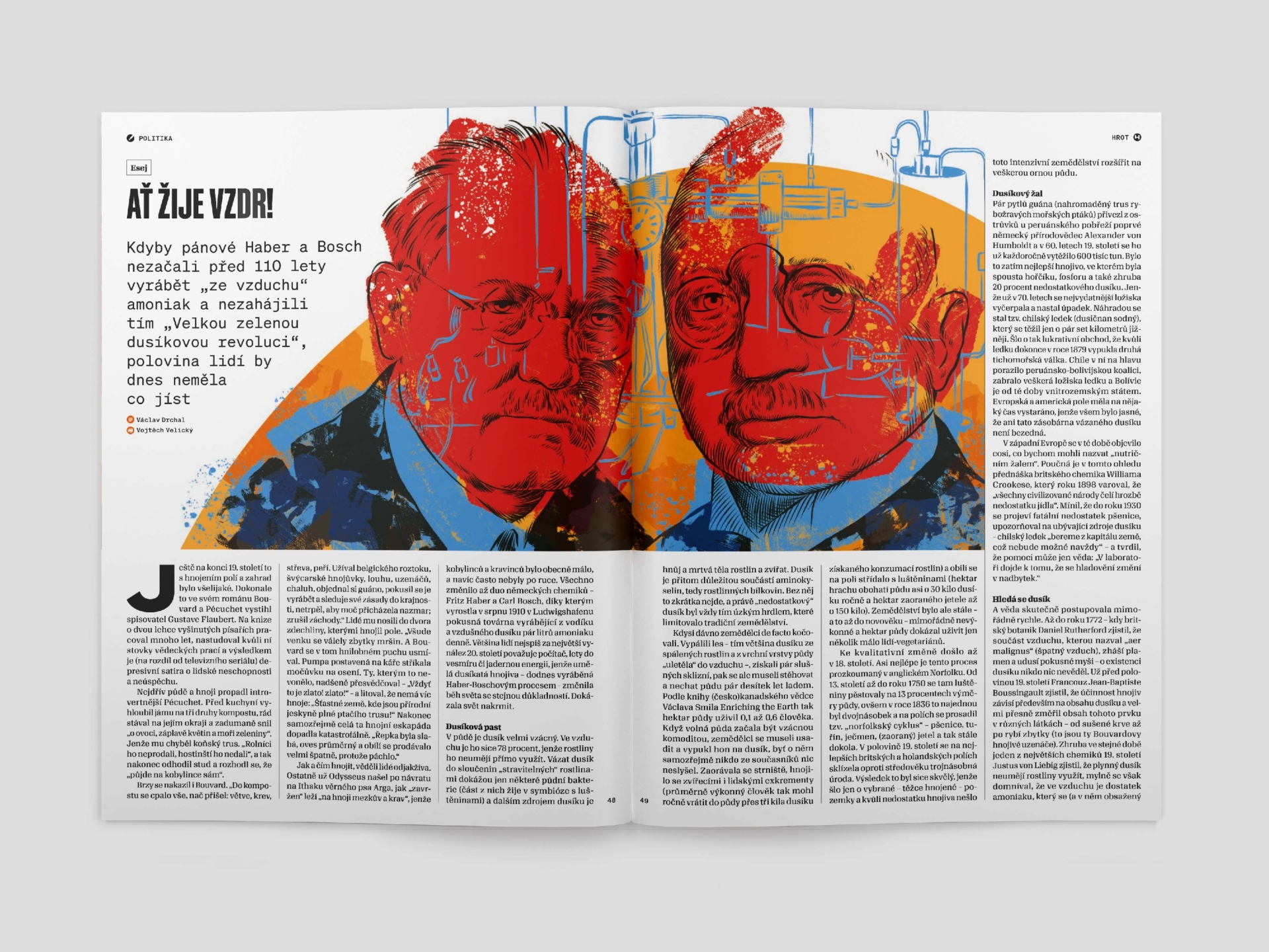 graphic design of Hrot magazine