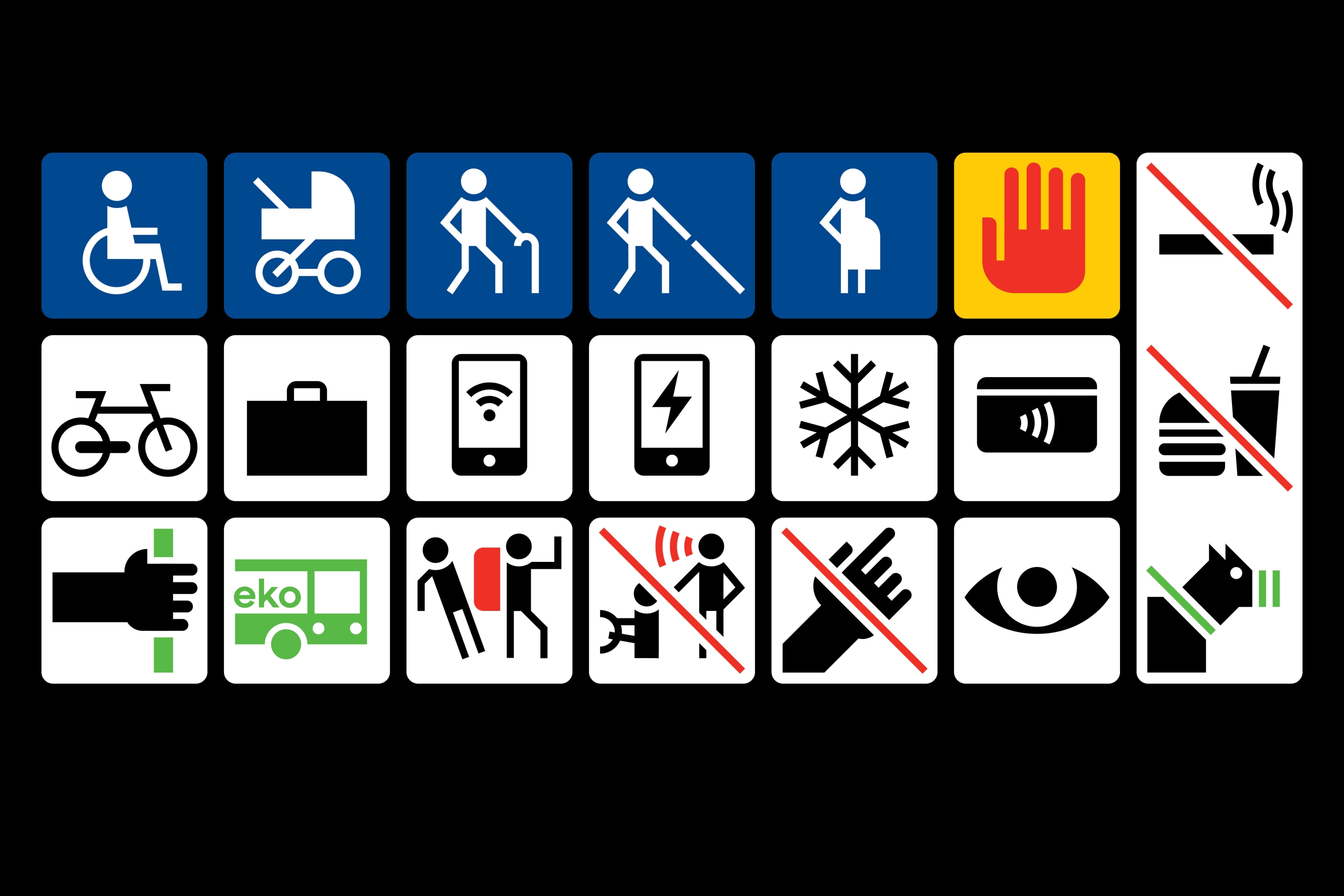 visual style for Prague Integrated Transport