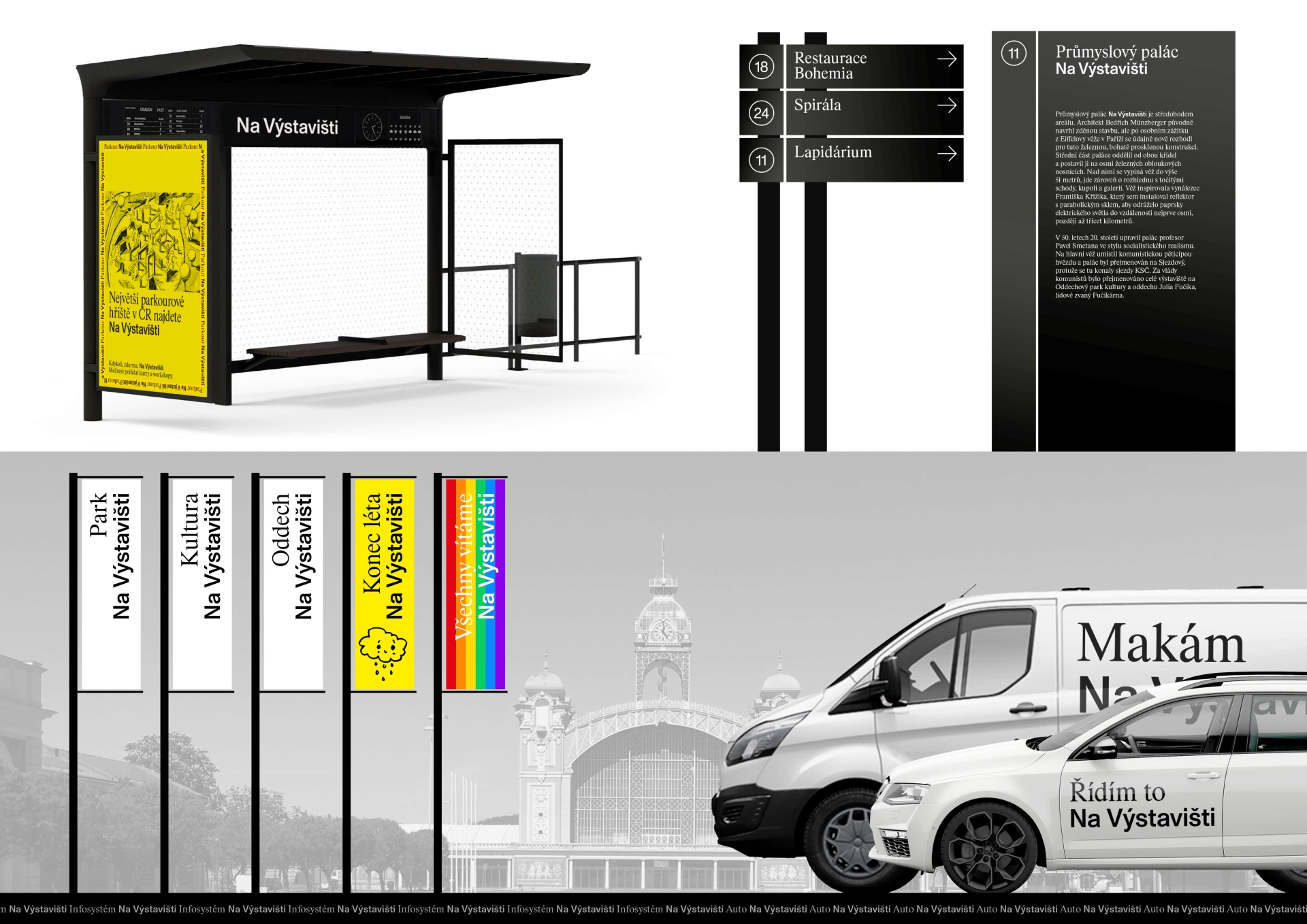 visual identity for Výstaviště Praha