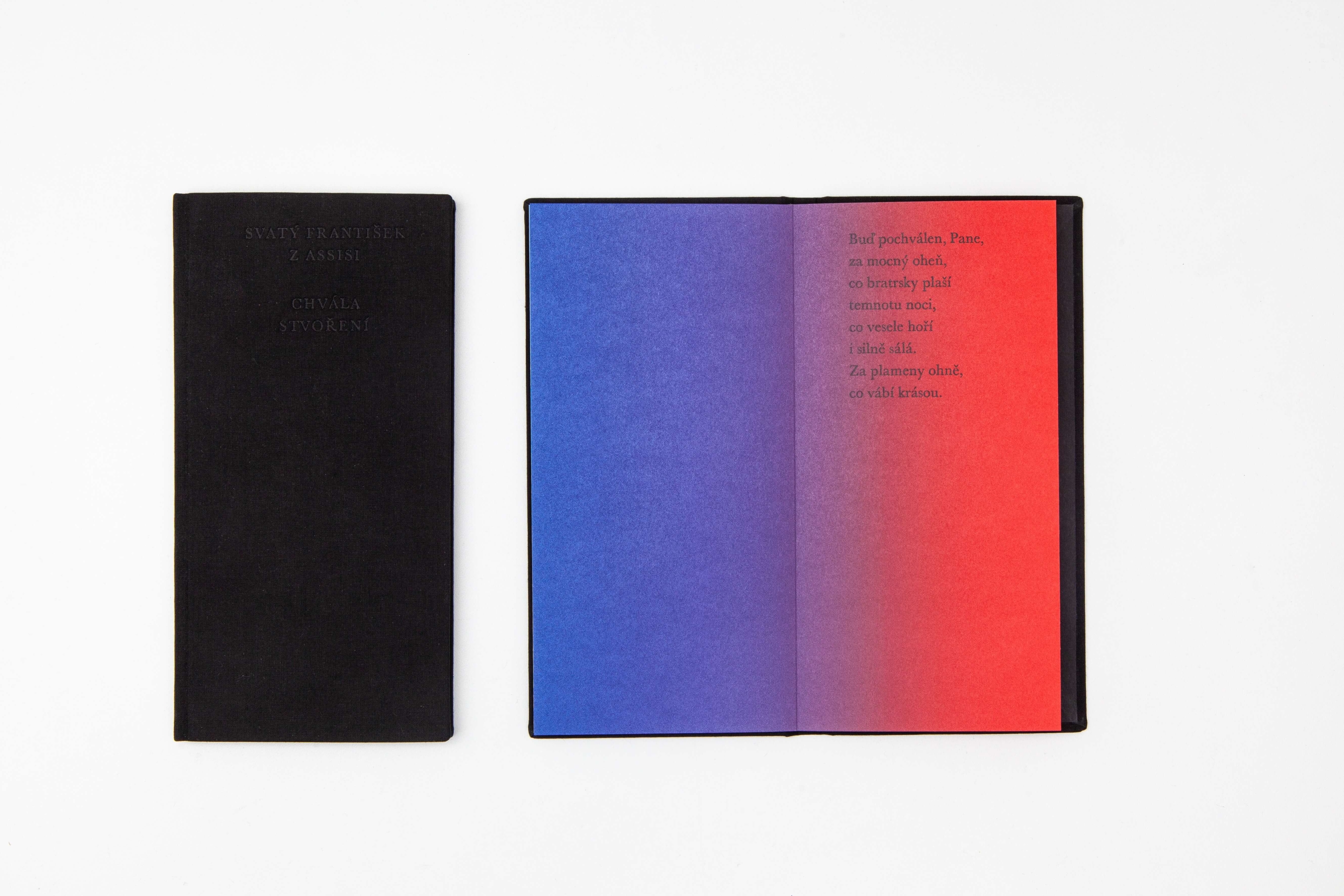 graphic design for the book Sv. František z Assisi: Chvála stvoření (Václav Havlůj), graphic design for the catalog Lucie Koldová: Lightness (Moravian Gallery in Brno)