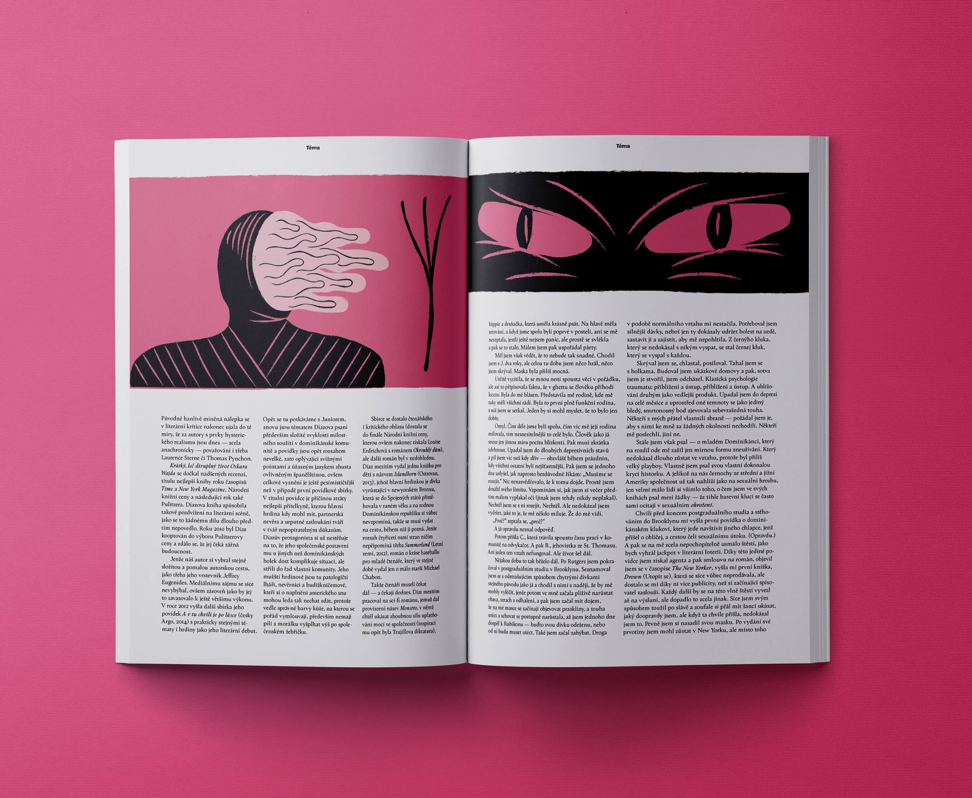 ilustrace pro magazín Host a pro vizuál festivalu Lustr 2019