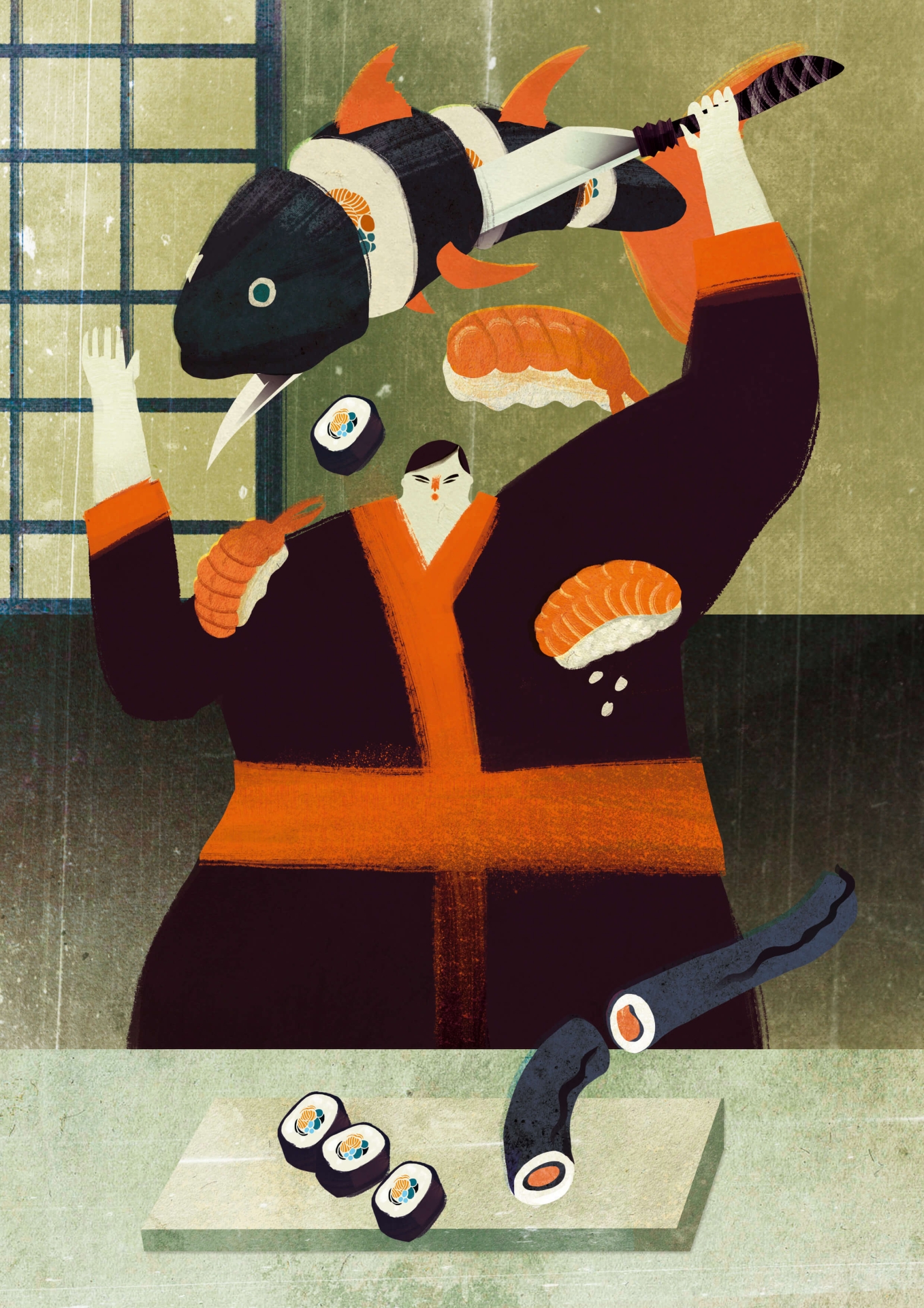 illustrations for Reporter Magazine, Newsweek magazine promotional materials and the Škarohlídovi series (Krutart)