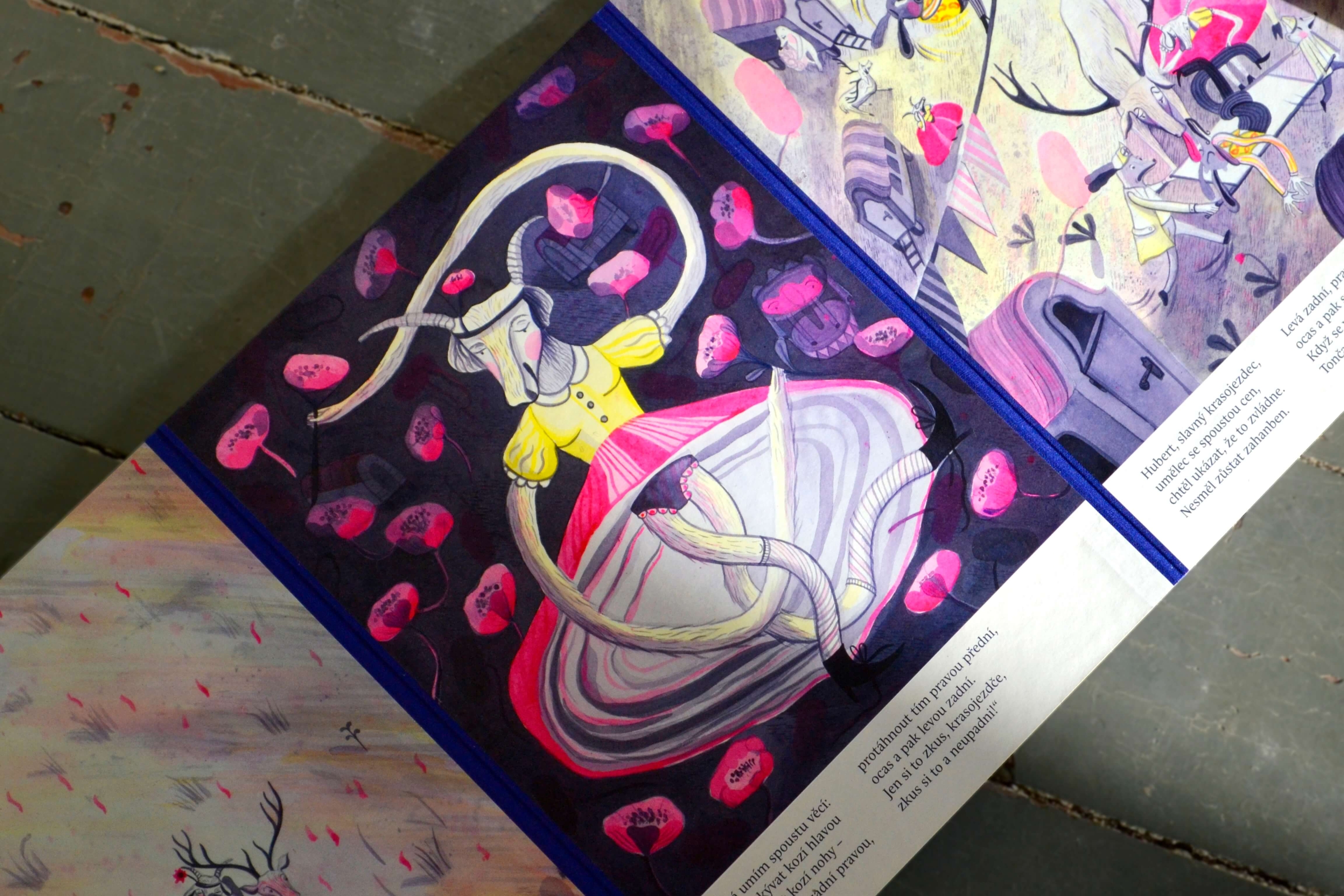 ilustrace knih Bylinkář: přírodní kouzla naší babičky (Monika Golasovská, Labyrint), Tonča a krasojezdec (Robin Král, Běžíliška) a Příběhostroj (René Nekuda a kol. autorů, Labyrint)