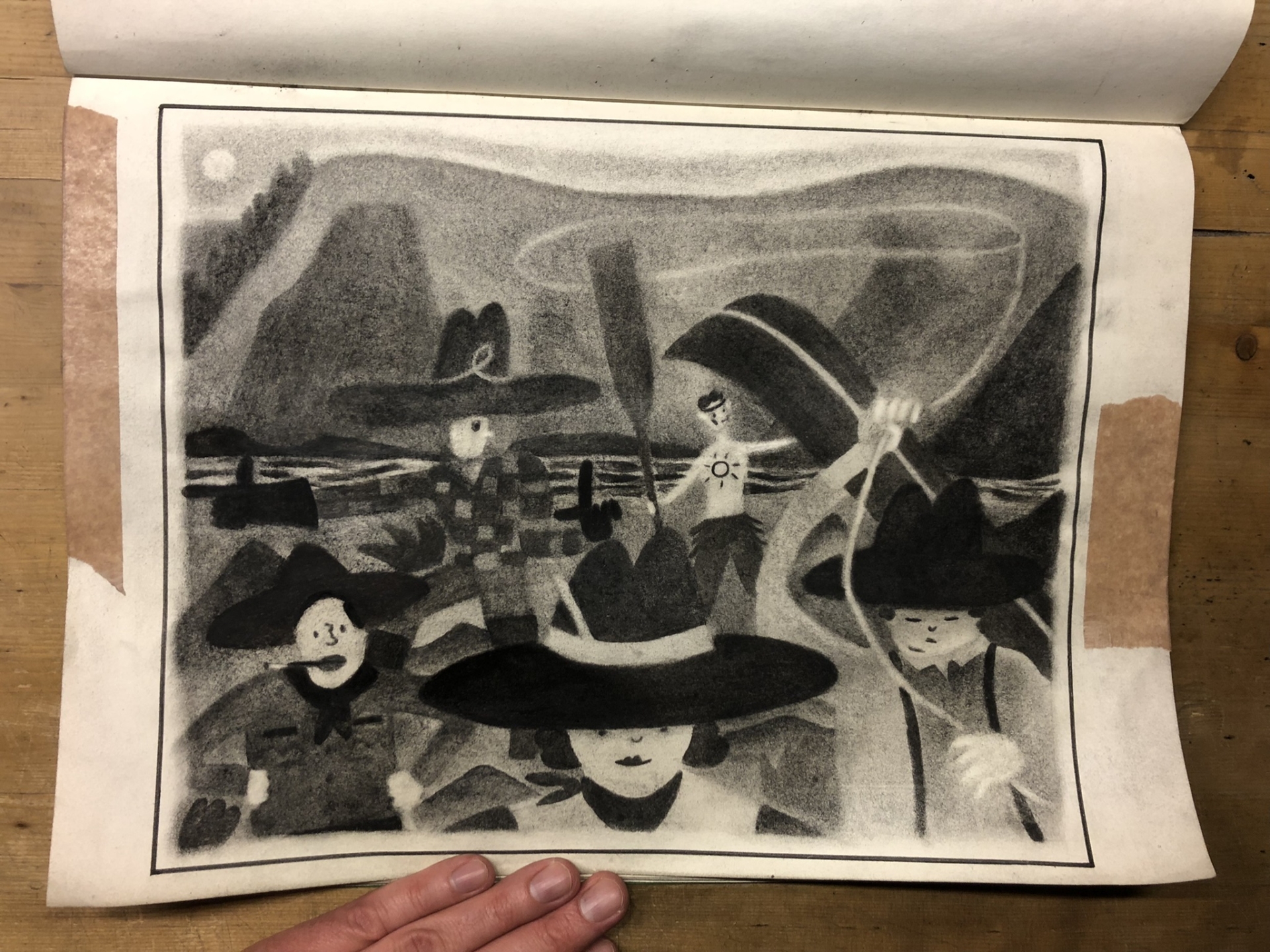 ilustrace knihy Nožička a Wohryzek (Marek Toman, Baobab)