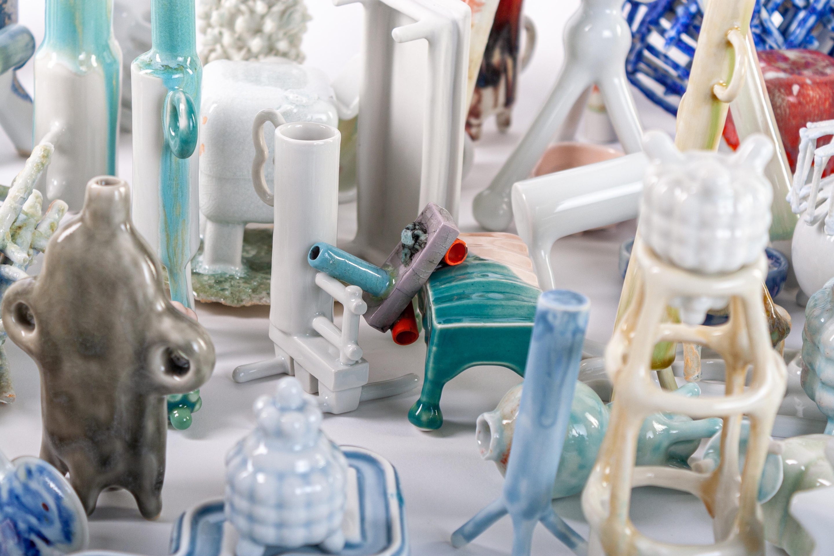 kolekce porcelánových objektů Do králičí nory