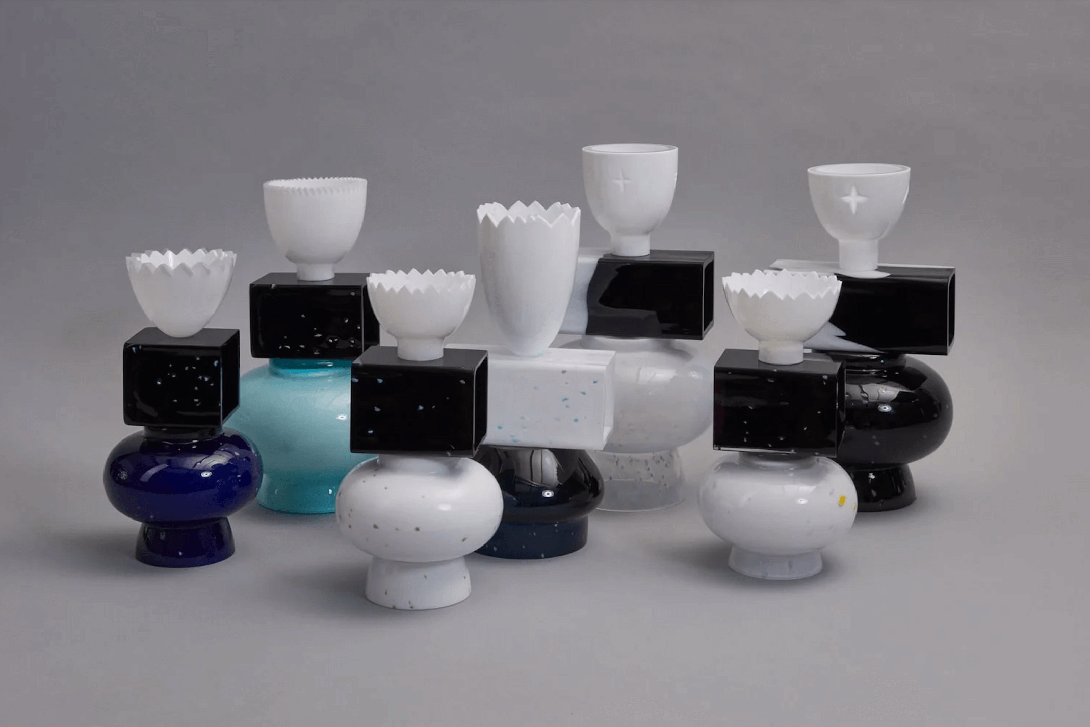 Salvaged Wood from the Veltrusy Mansion project, Forms Symbols collection of glass objects