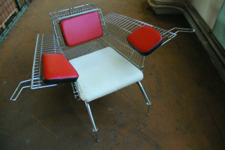recycled furniture - Sofa container, Barrel chair and Shopping Trolley chair (with Vilém Kabzan)