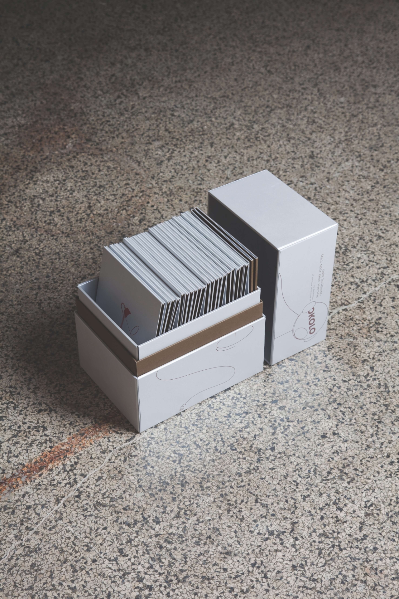 graphic design for the Light Scultpures exhibition in a box