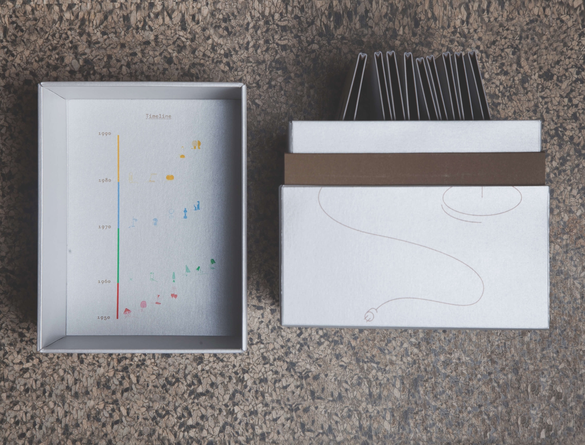 graphic design for the Light Scultpures exhibition in a box