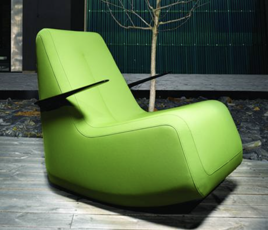 the 6, 6+1 a 3 system for the National Technical Library (design: Hippos design) and the Swing rocking chair (design: René Šulc)