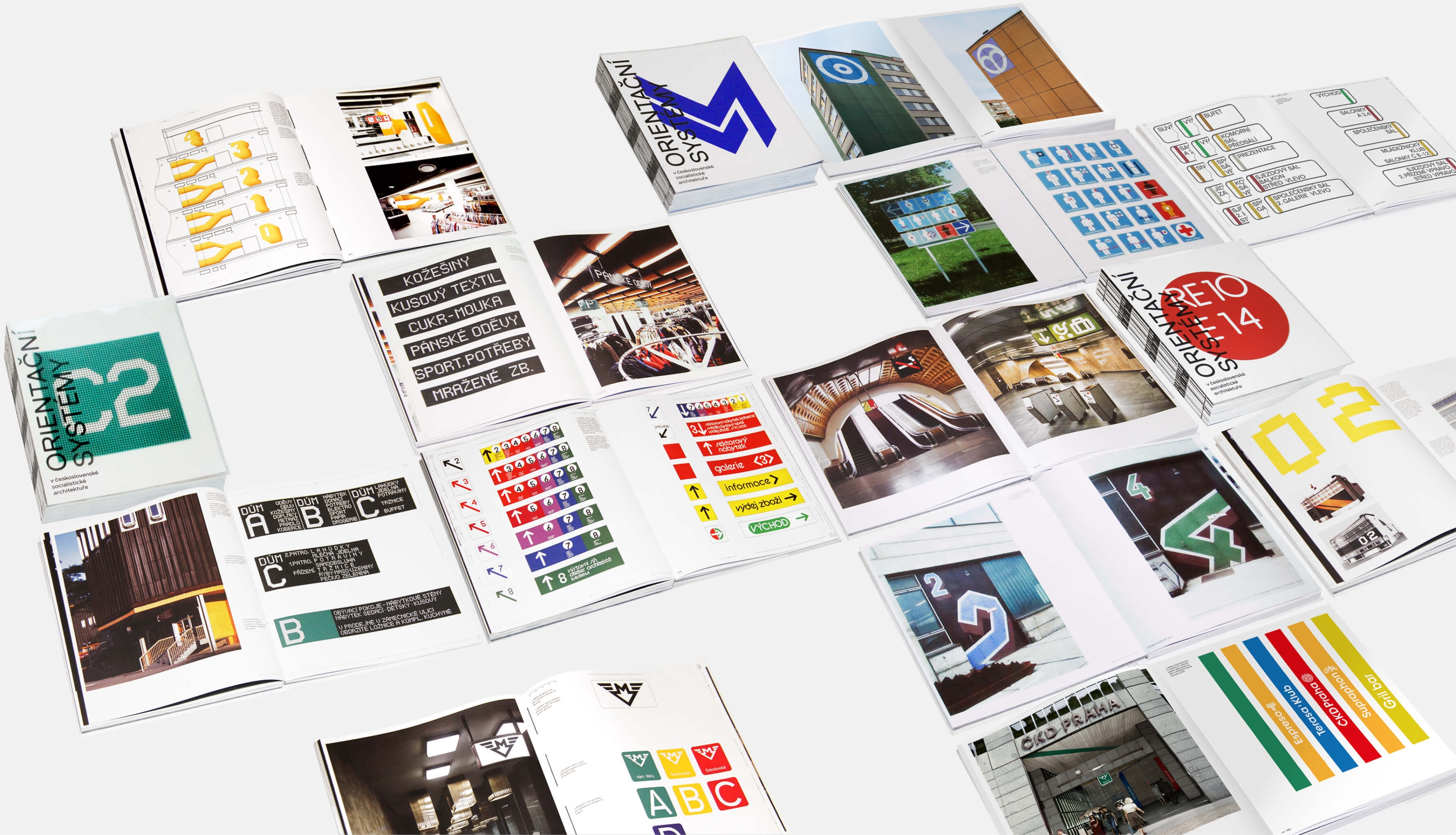 conception and visual design of the publication Orientation Systems in Czechoslovak Socialist Architecture