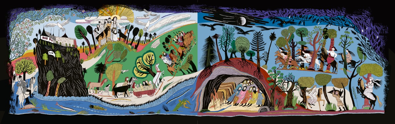 ilustrace k propagačním materiálům a kreslená opona pro inscenaci Má Vlast (Azyl 78), ilustrace pro instalaci Momentum of a Decision na Trienále designu a architektury v Miláně a knihy Ženská práce (Pavel Klusák, Host, spolupráce: Michaela Kukovičová