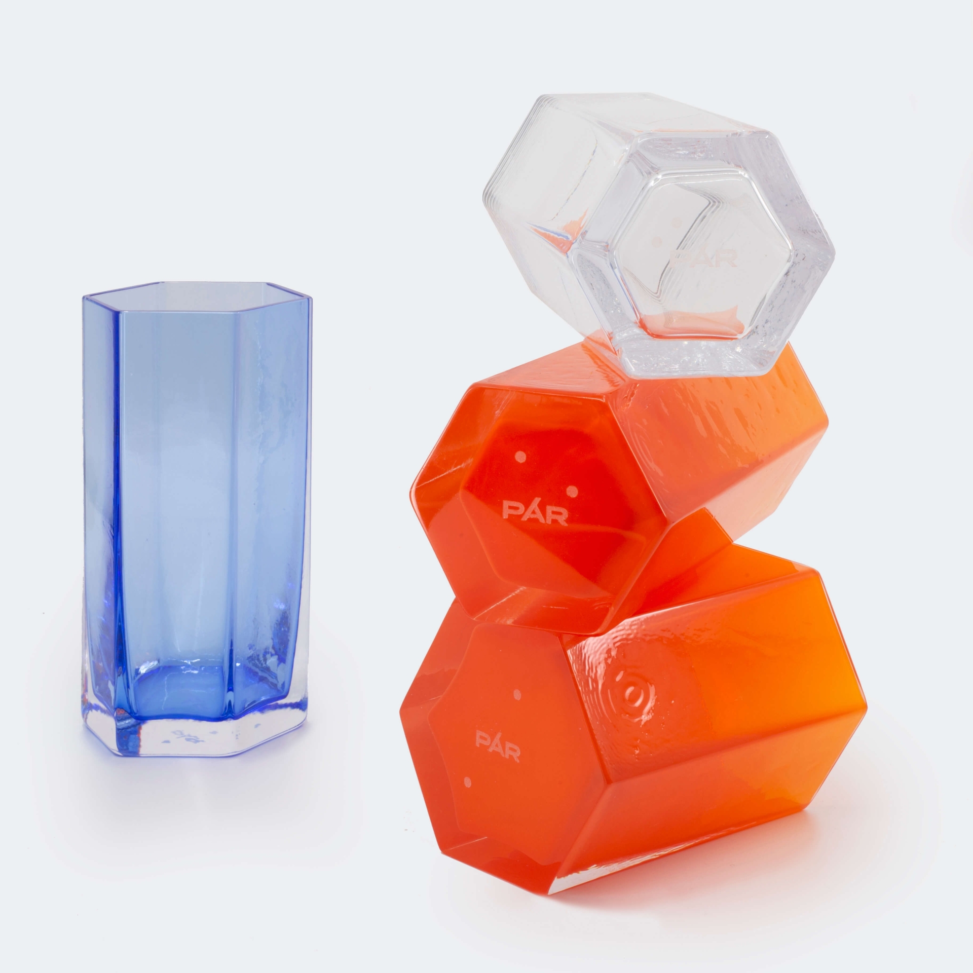 Table Light Smoke, Solid Stool, Solid Table and Rivet Shelf (zeitgiest.limited), collection of glasses (PÁR), collection of aromalamps (Scent Roche), Gon side table (Master & Master)