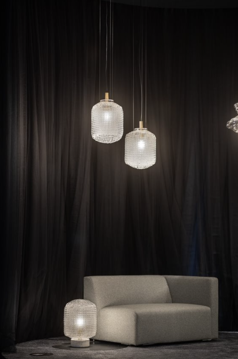 kolekce svítidel SLUHACH (Viktoria Yakusha / Faina Design), kolekce nápojového skla Symboll (Studio LLEV), kolekce svítidel Hidden Light (Jan Plecháč a Henry Wielgus)