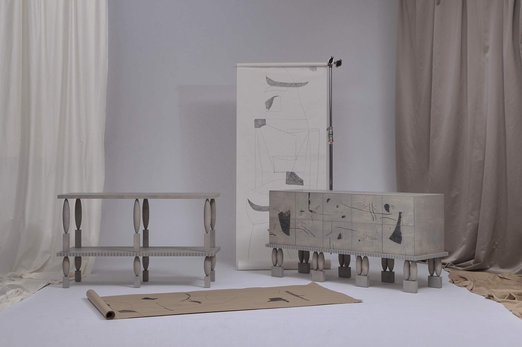 Luna collection of lighting, Nouveau collection of furniture 