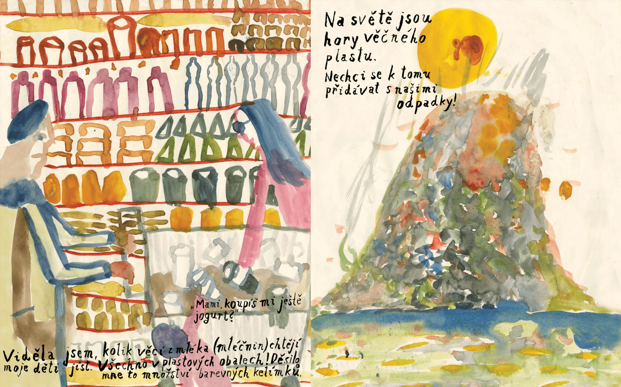 illustrations for her original book Kráva Říčanová (Baobab)