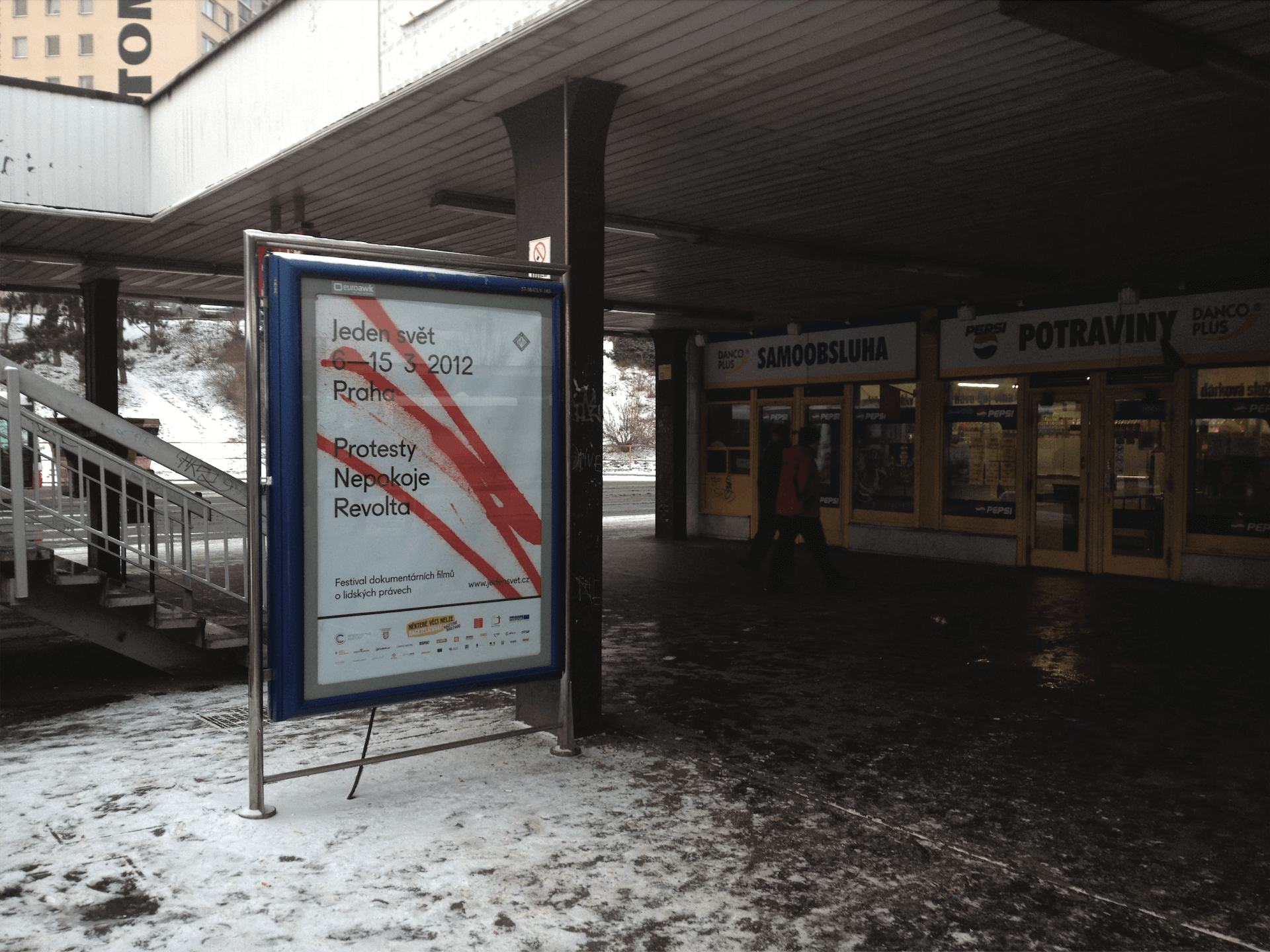 graphic design for the One World festival and Designblok presentation at Spork Palace