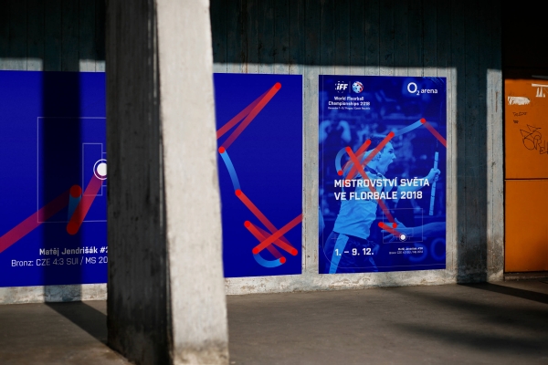 vizuální identita pro Mistrovství světa ve florbale 2018