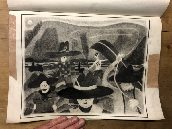ilustrace knihy Nožička a Wohryzek (Marek Toman, Baobab)